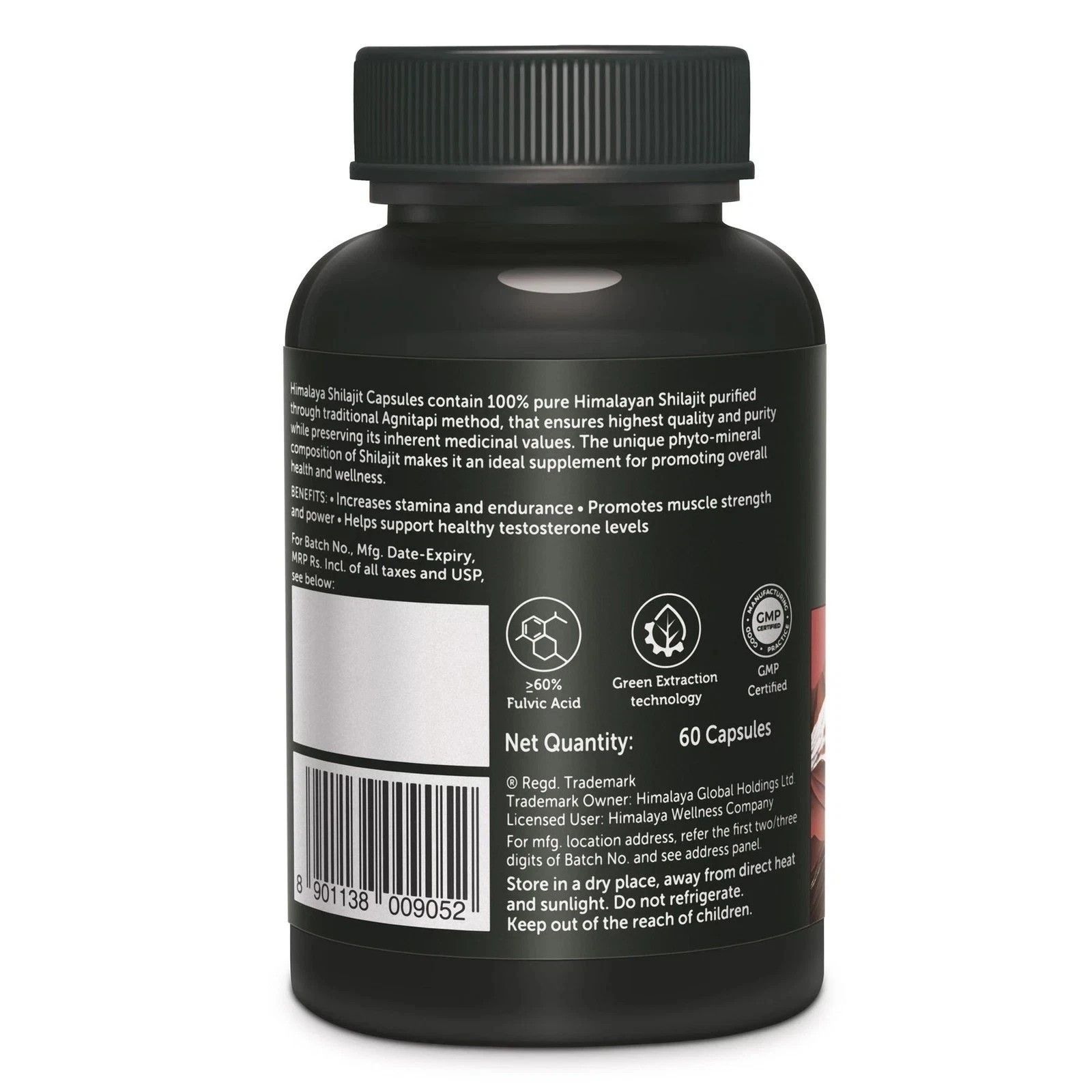 Himalaya Shiljit 60 Capsule Promotes stamina, energy,Sexual wellness SF.