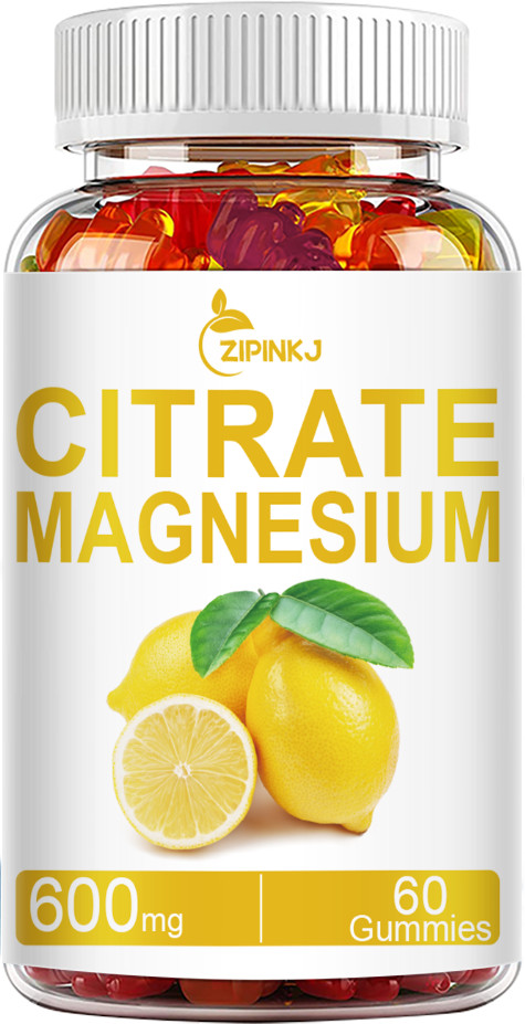 2 Pack ZIPINKJ Magnesium Citrate Gummies 600mg per Serving – 60 Vegan Gummies