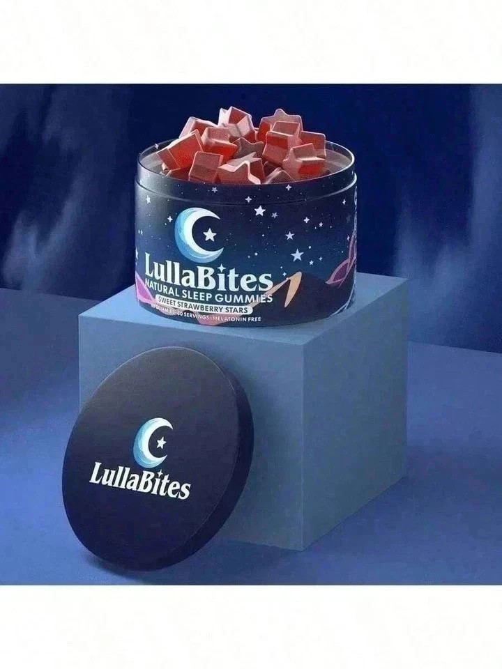 LullaBites Natural Sleep Gummies USA Made 60 Count 30 Servings
