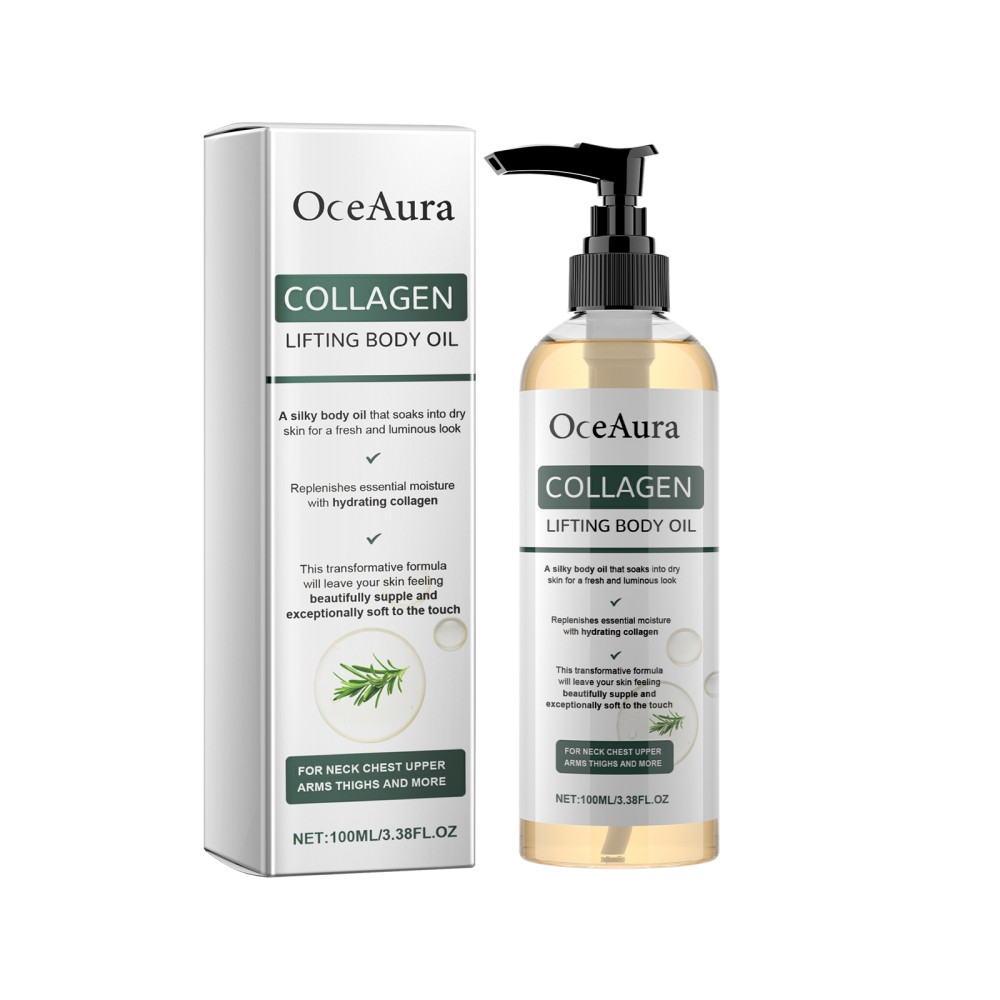 3X 100ml Collagen Firming Lifting Body Oil Skin Tightening Hydrating Massage Oil