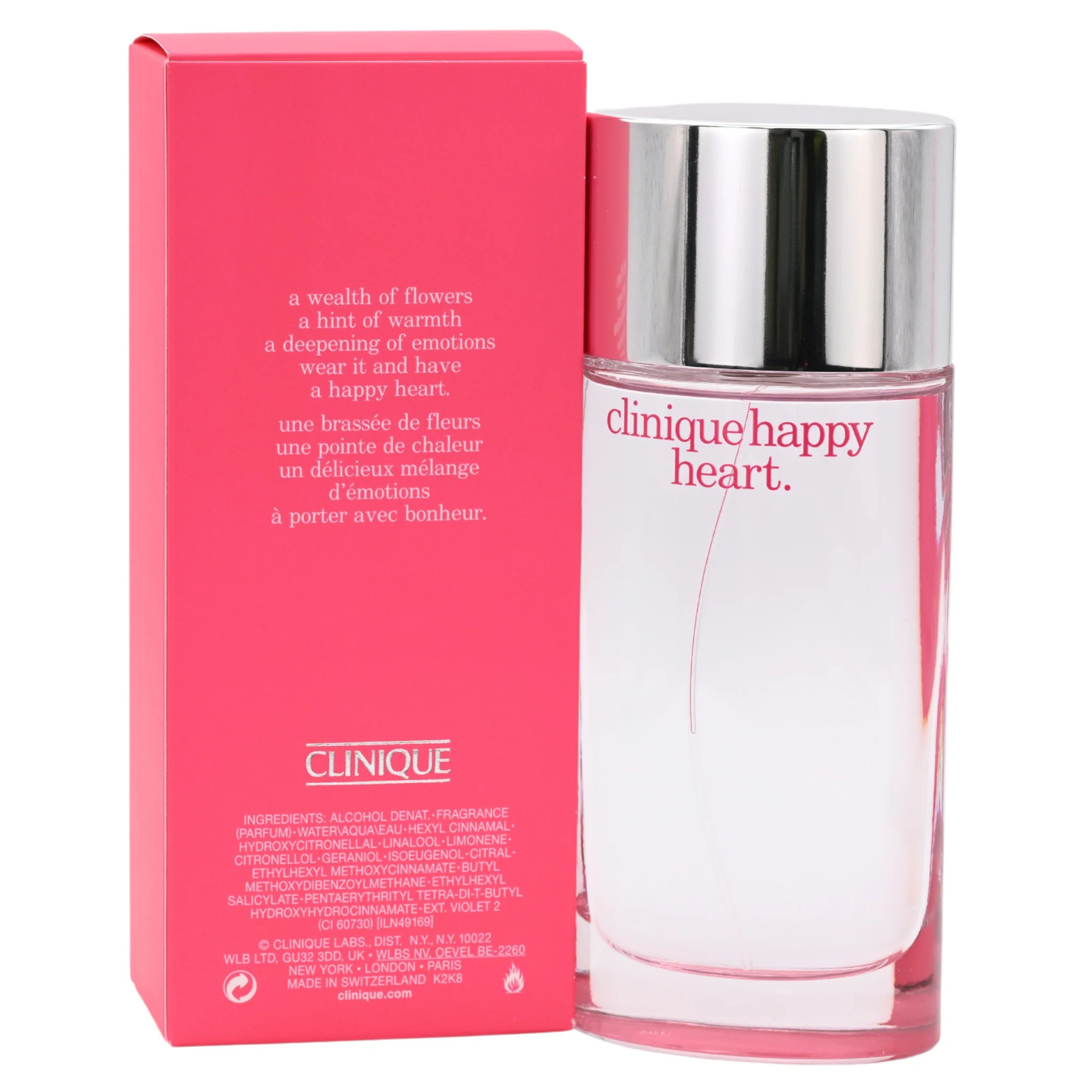 HAPPY HEART Clinique women 3.4 oz 3.3 edp Perfume spray NEW IN BOX
