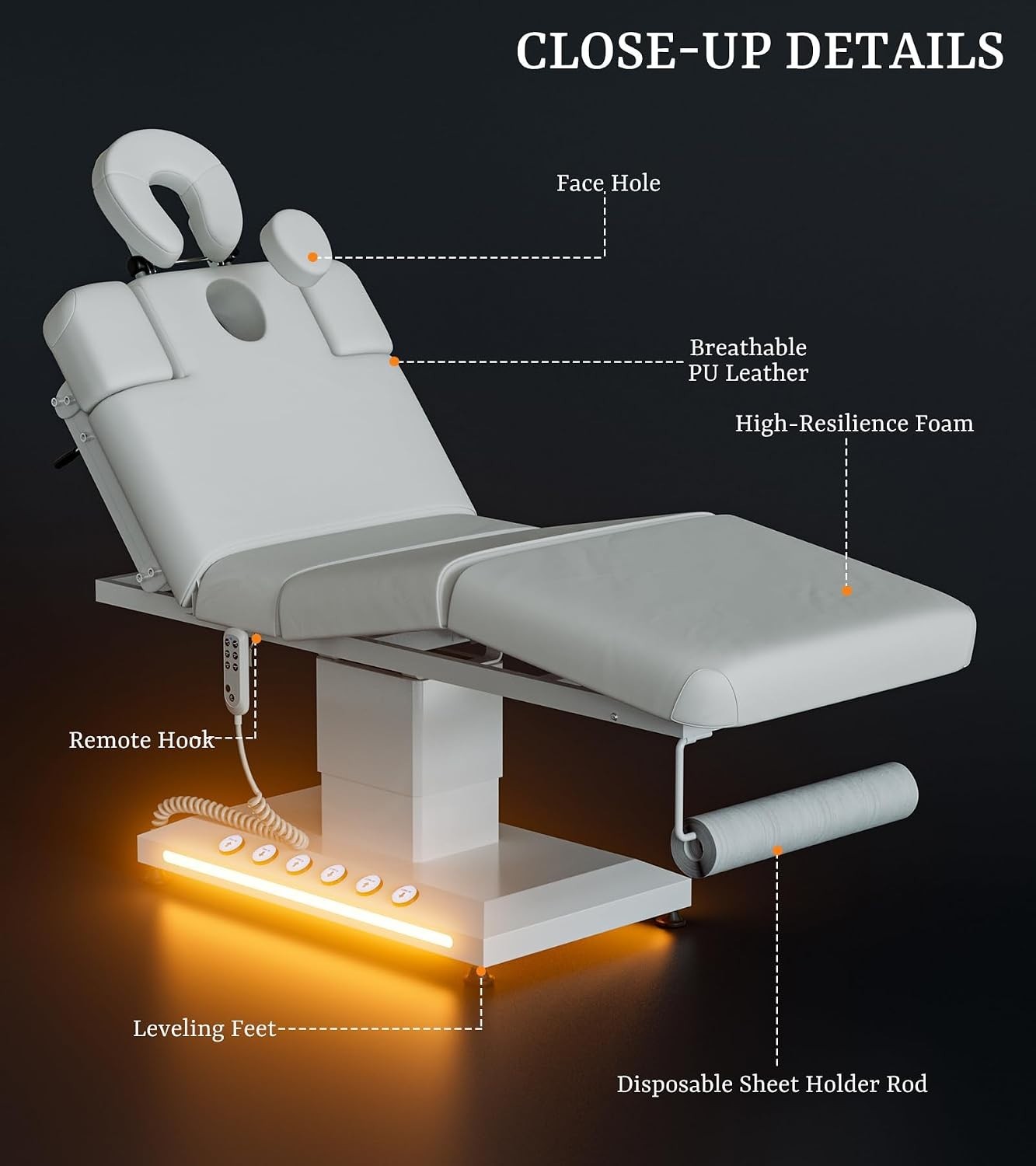 Professional Full Electric Spa Massage Treatment Table, Medical Bed with Inde…