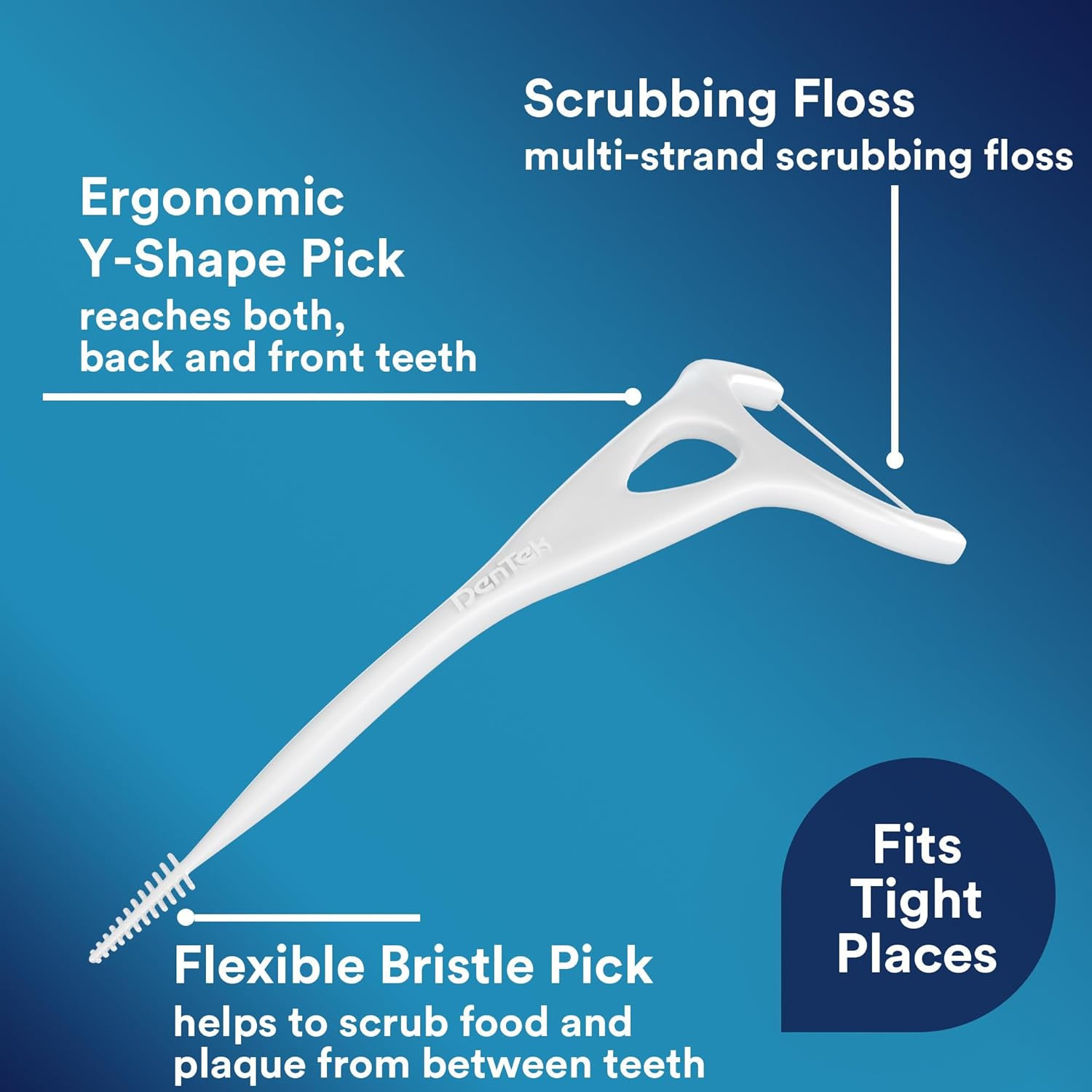 Complete Clean Floss Picks | Removes Food & Plaque | 75 Count