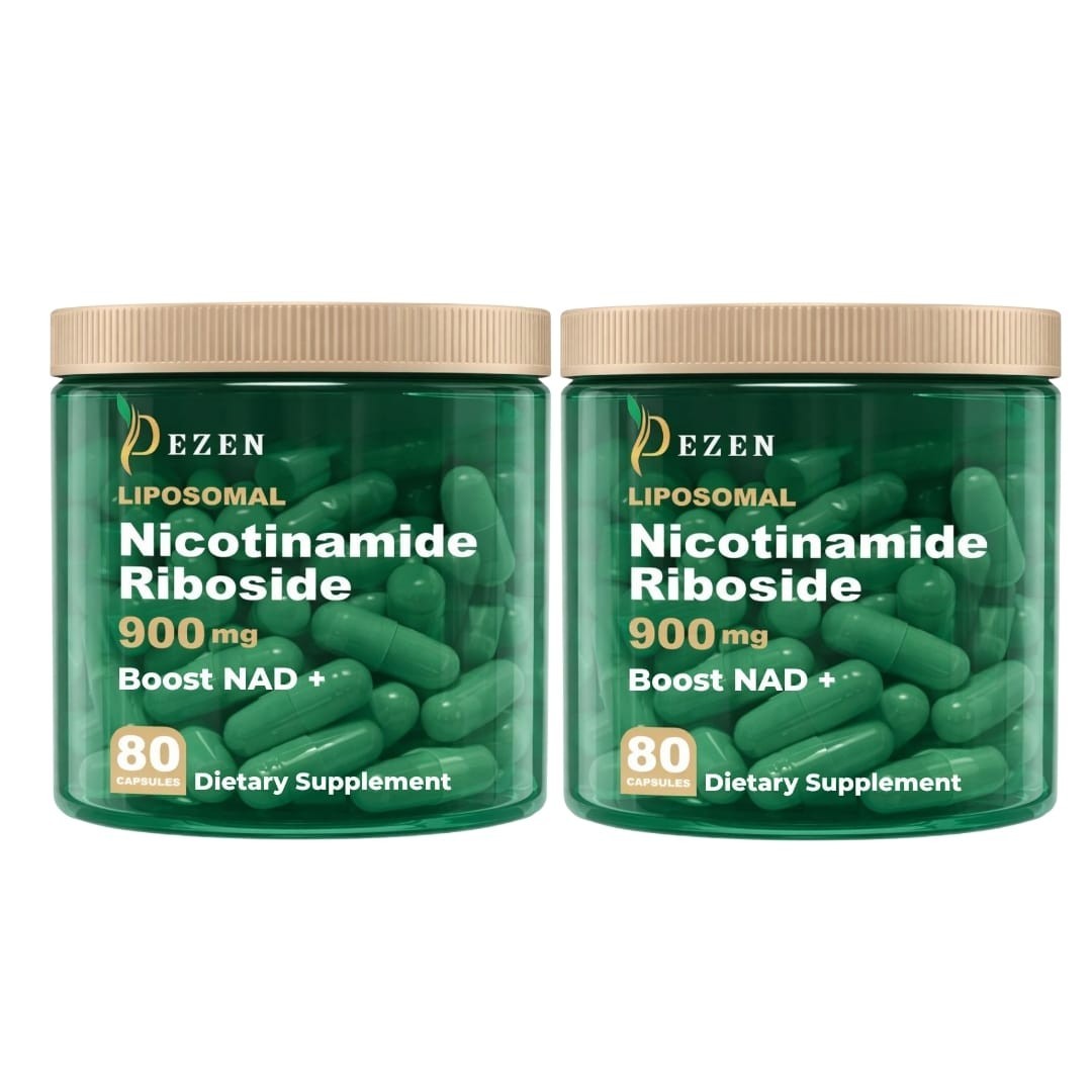 2Pcs DEZEN NAD+ Supplement, Liposomal NR, Resveratrol & Quercetin
