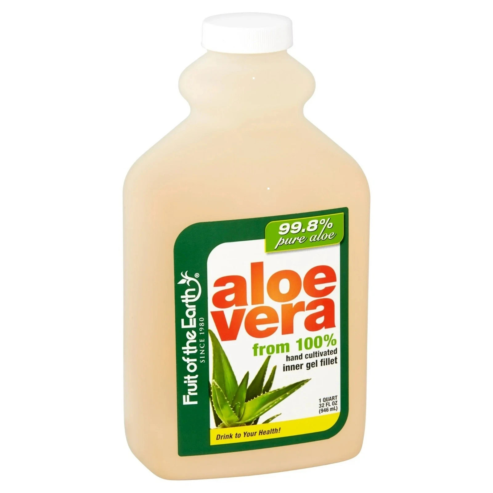 3 Fruit Of The Earth Aloe Vera Juice 100% Hand Cultivated Inner Gel Fillet 32oz.