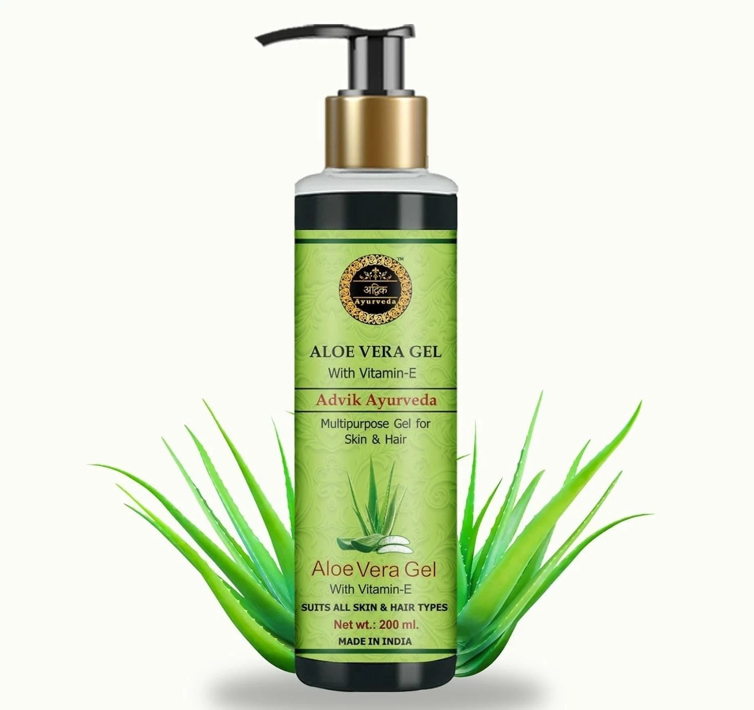 Advik Ayurveda Aloe Vera Gel For All Skin And Hair Types 200ml