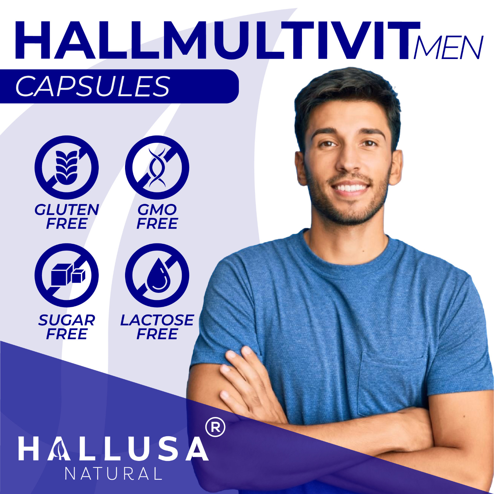 HALLMULTIVIT Men’s Multivitamin Energy Boost – Vitality & Wellness – 60 Tabs