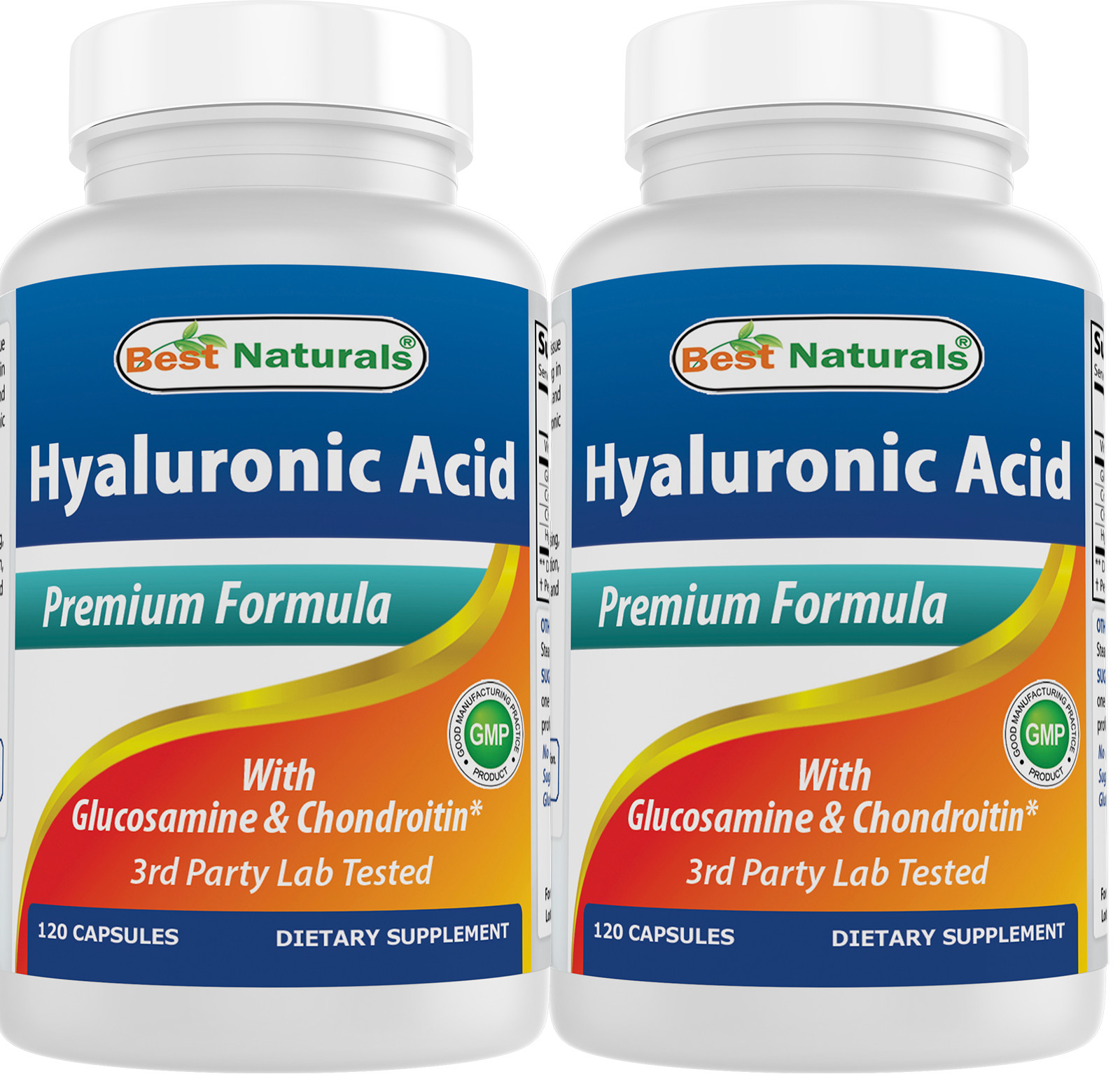 2 Pack Best Naturals Hyaluronic acid 100 mg 120 Capsules