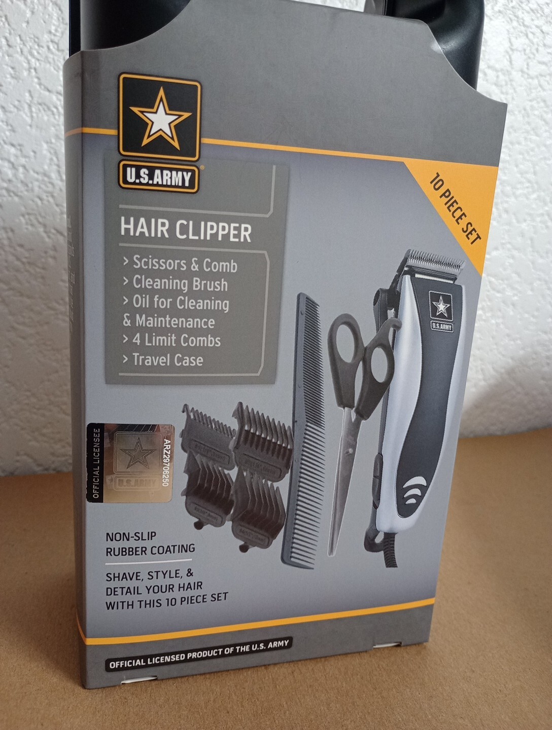 Licensed United States Army Hair Clipper – 10 Piece Set