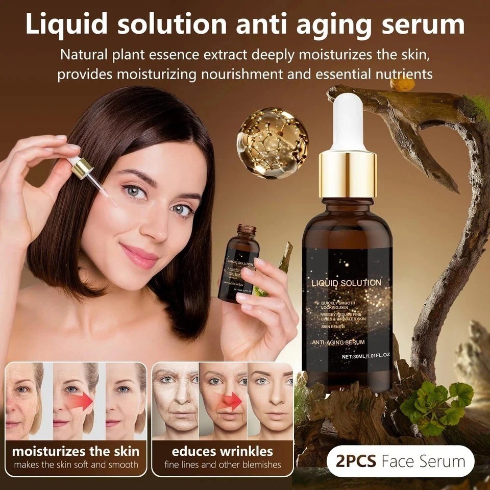 2PCS Olavita Liquid Solution Anti Aging Serum – Face Serum,Antiaging FaceSerum