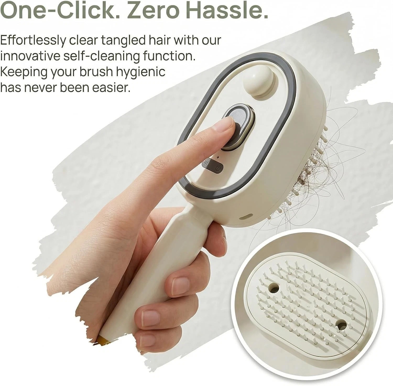 Electric Spray Retractable Air Cushion Comb Bristle Detangler Hair Steam Brushes