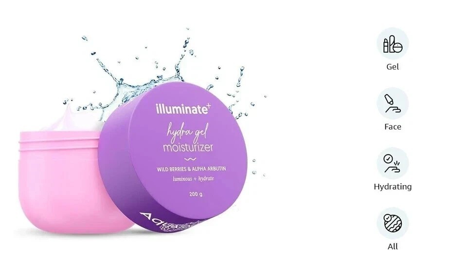 Aqualogica Illuminate Hydra Gel Moisturizer with Wild Berries Alpha Arbutin 200g