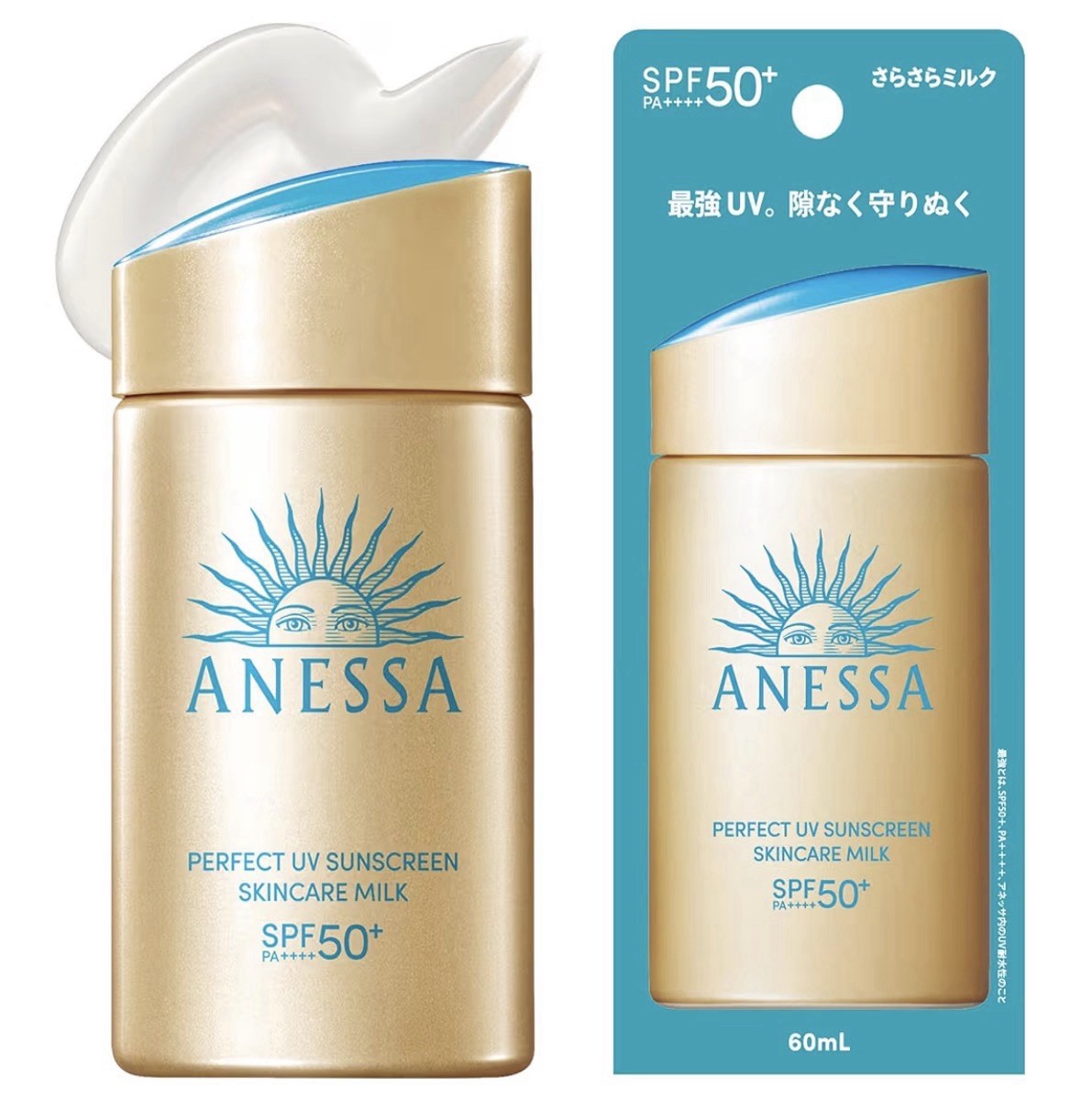 Shiseido ANESSA Perfect UV Sunscreen Skincare Milk SPF50+ PA++++ 60ml Japan
