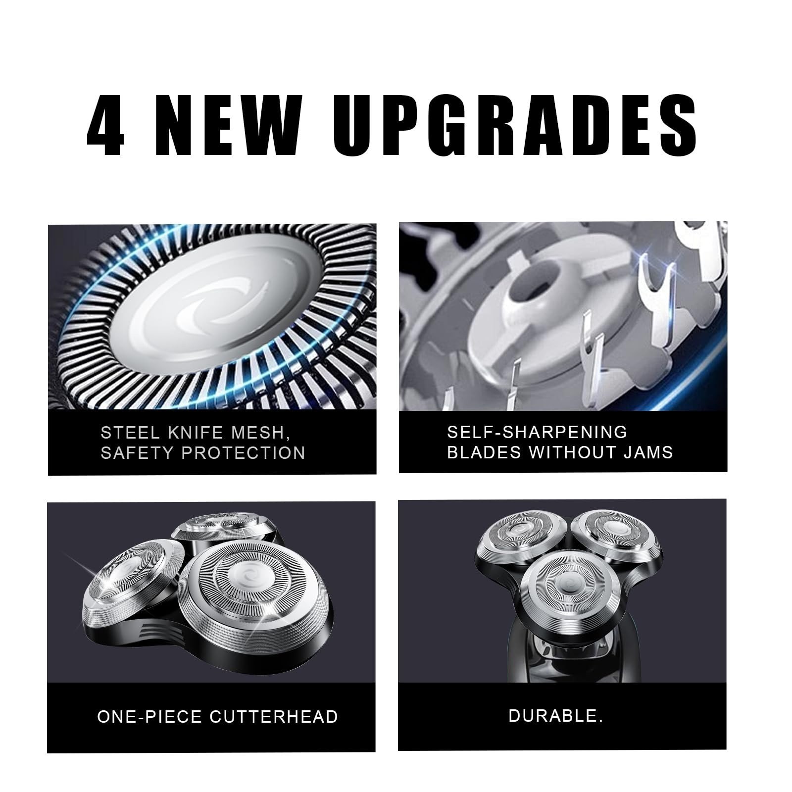 Replacement Rotary Heads for Philips Norelco Shavers Series 9000 – 2 Pack, Doubl