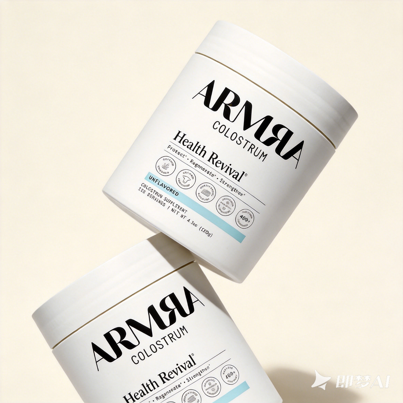 2-pieces ARMRA Colostrum Unflavored Jar Grass-Fed Immune Fitness Brain Benefits