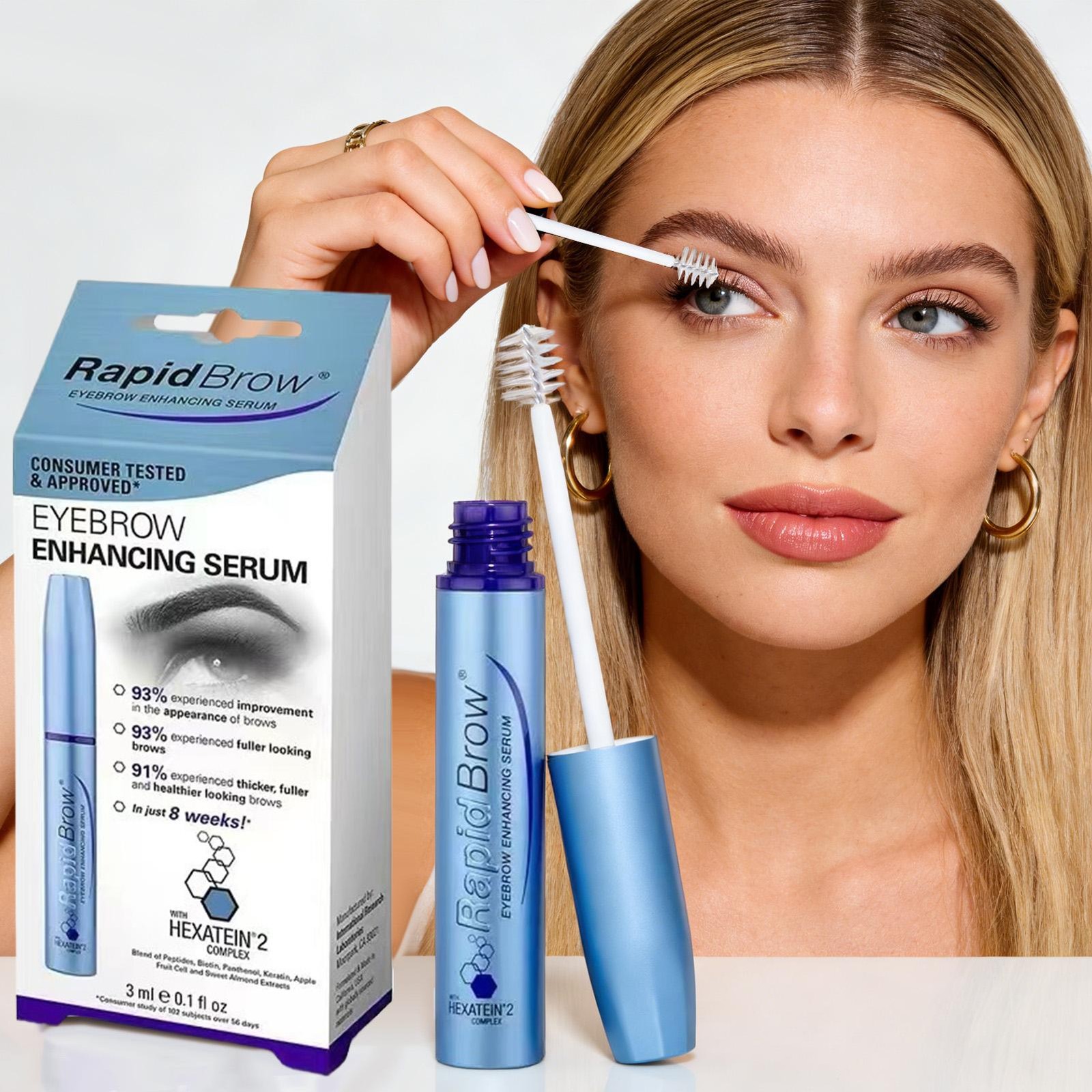 2x Rapid/Lash Eyelash & Eyebrow Enhancing Serum Enhancer Growth Conditioner 3ml