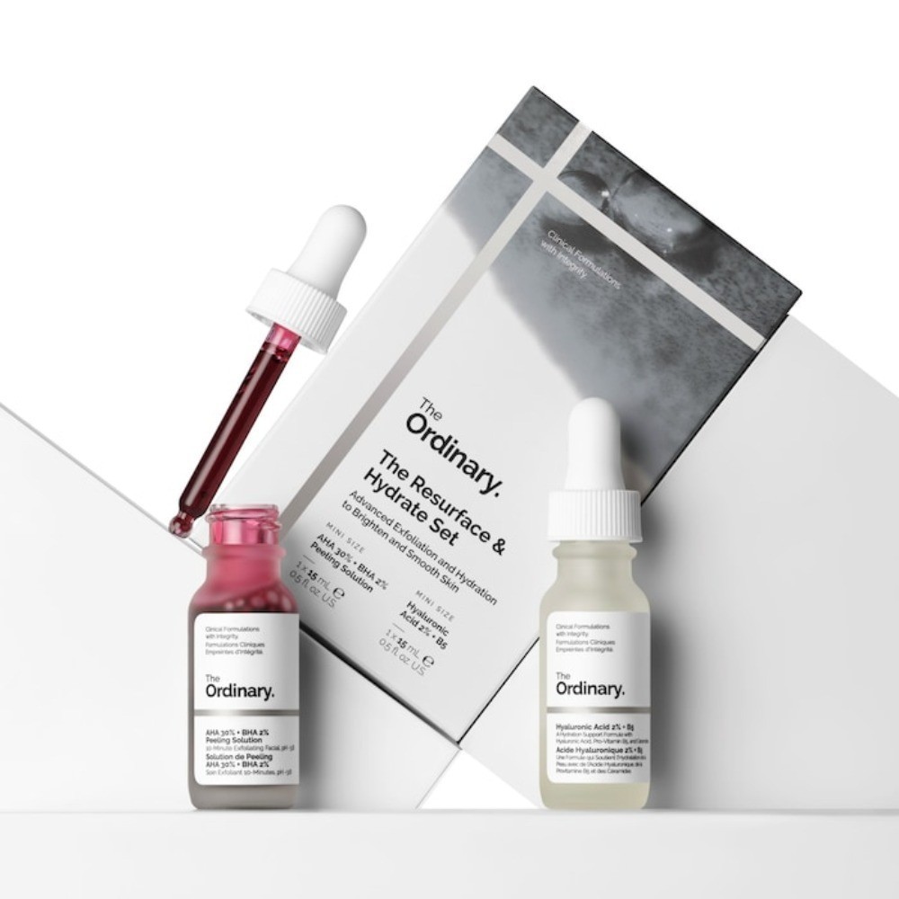 The Ordinary Authentic The Resurface & Hydrate Set with Hyaluronic Acid+AHA