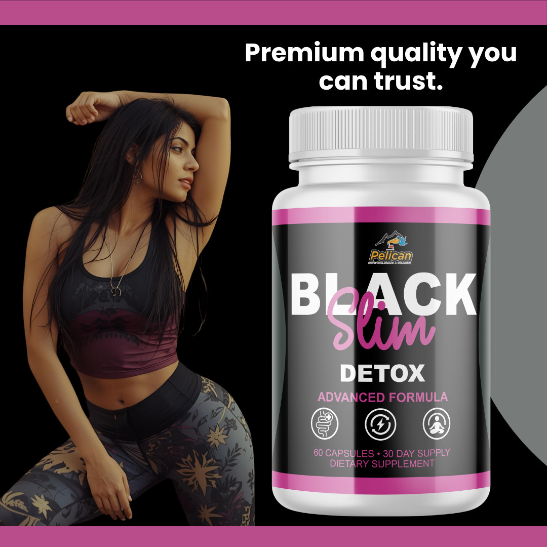 Black Slim Detox- Keto & Weight Support- 12 Bottles- 720 Capsules