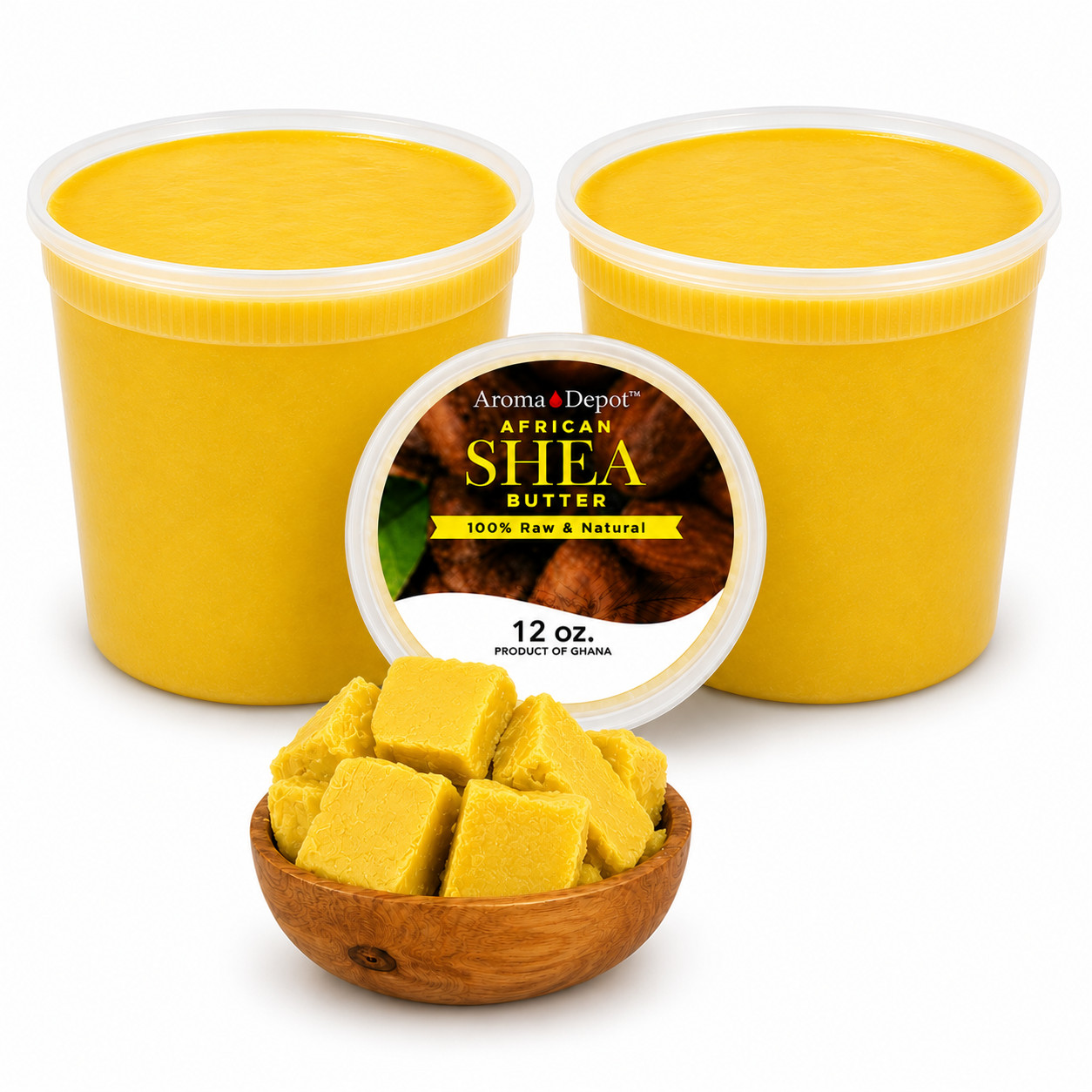 African Shea Butter 32 oz. / 2 lb Raw Yellow Shea Bulk Natural Organic Unrefined