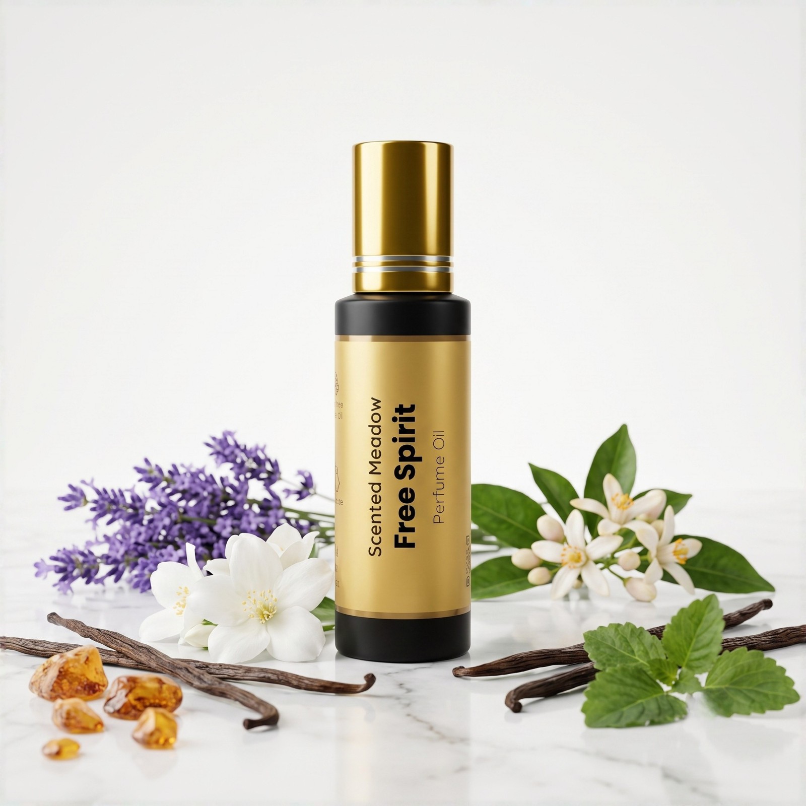Scented Meadow Free Spirit Roll-On Perfume Oil for Women – 0.5 fl oz (15 ml)