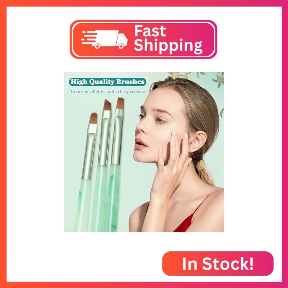 INENK 3PCS Nail Clean Up Brushes for OPI Nail Polish Remover, Brushes for Cleani