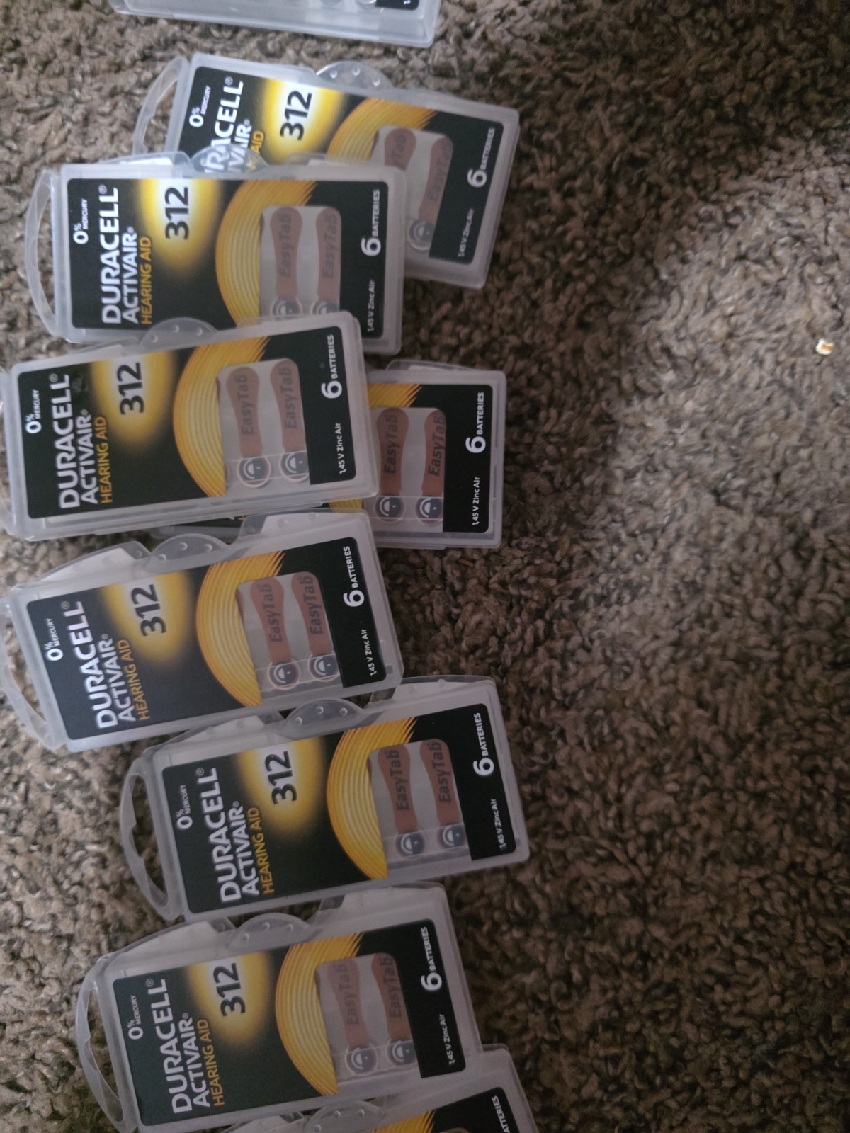Duracell Activair Hearing Aid Batteries Size: 312 (6 pack)