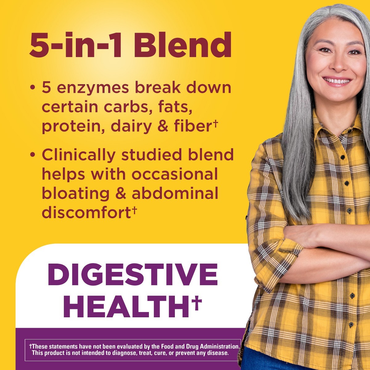Nature Made Digestive Enzymes for Women and Men, 5-in-1 Blend Chewable – 90ct