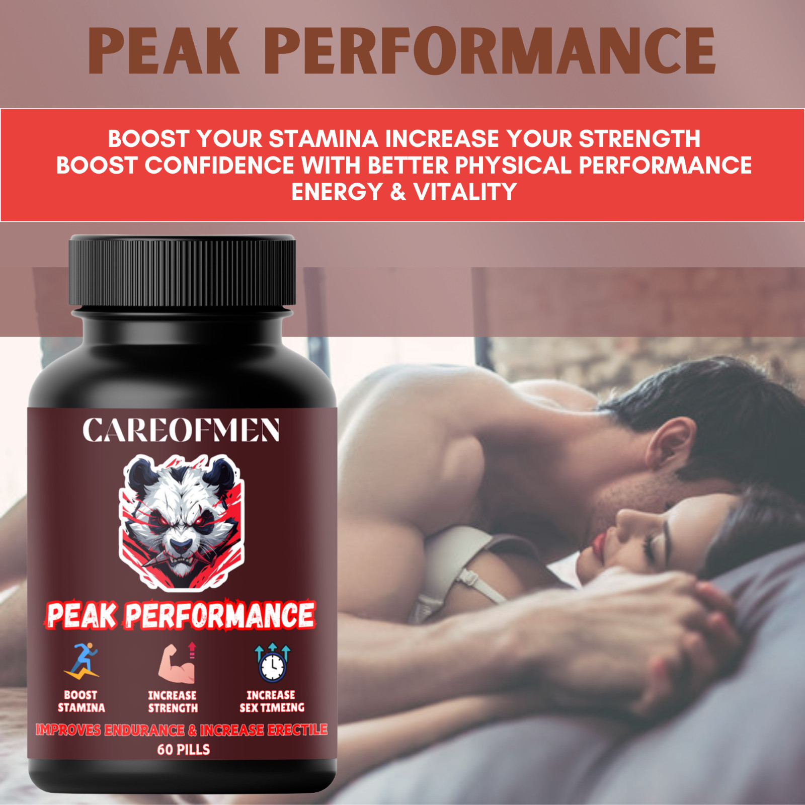 NEW . 60 Powerful Capsules . Works In 10 Minutes. 100% Money Back Guaranteed….