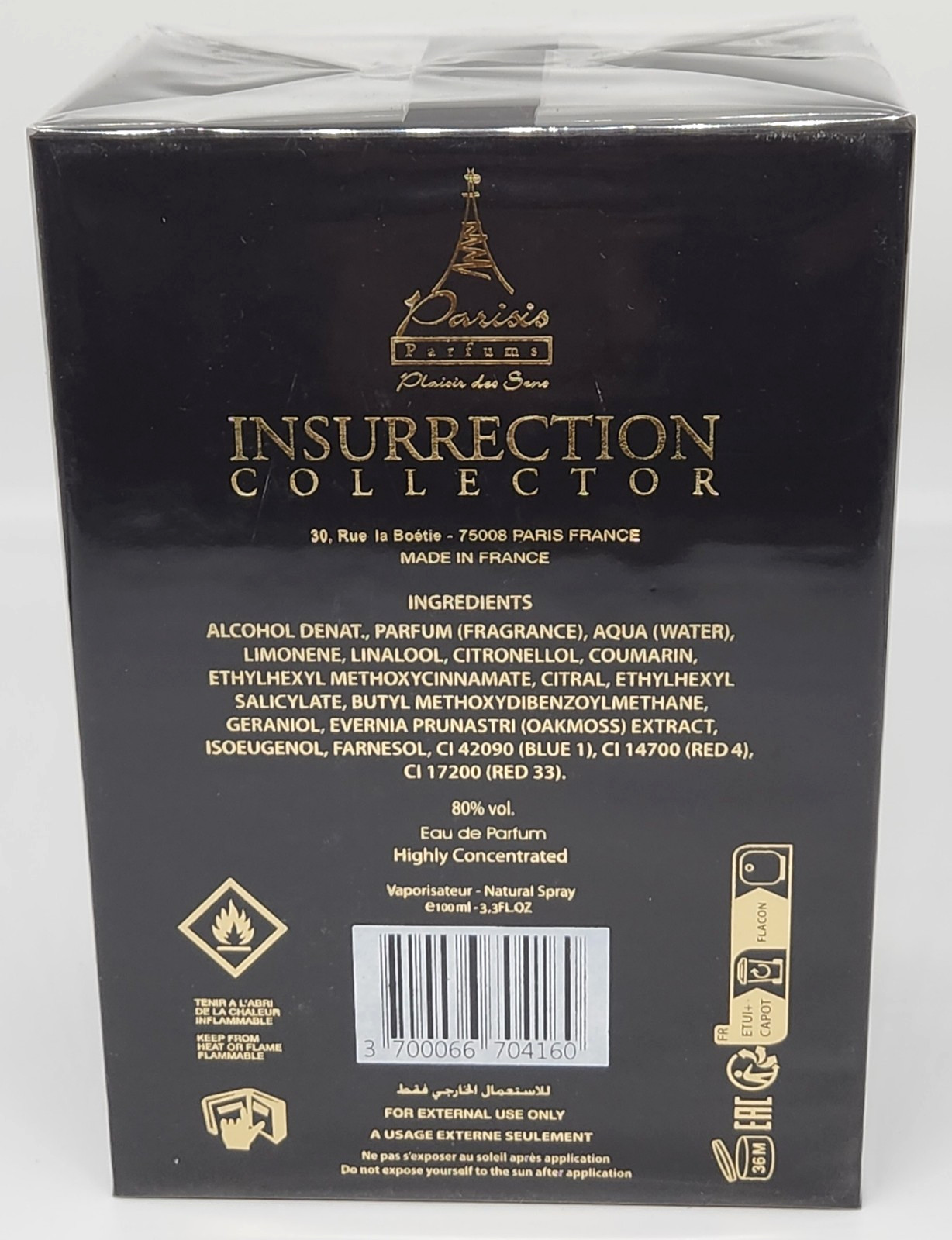 Insurrection King K For Men Eau de Parfum Spray 3.3 fl oz