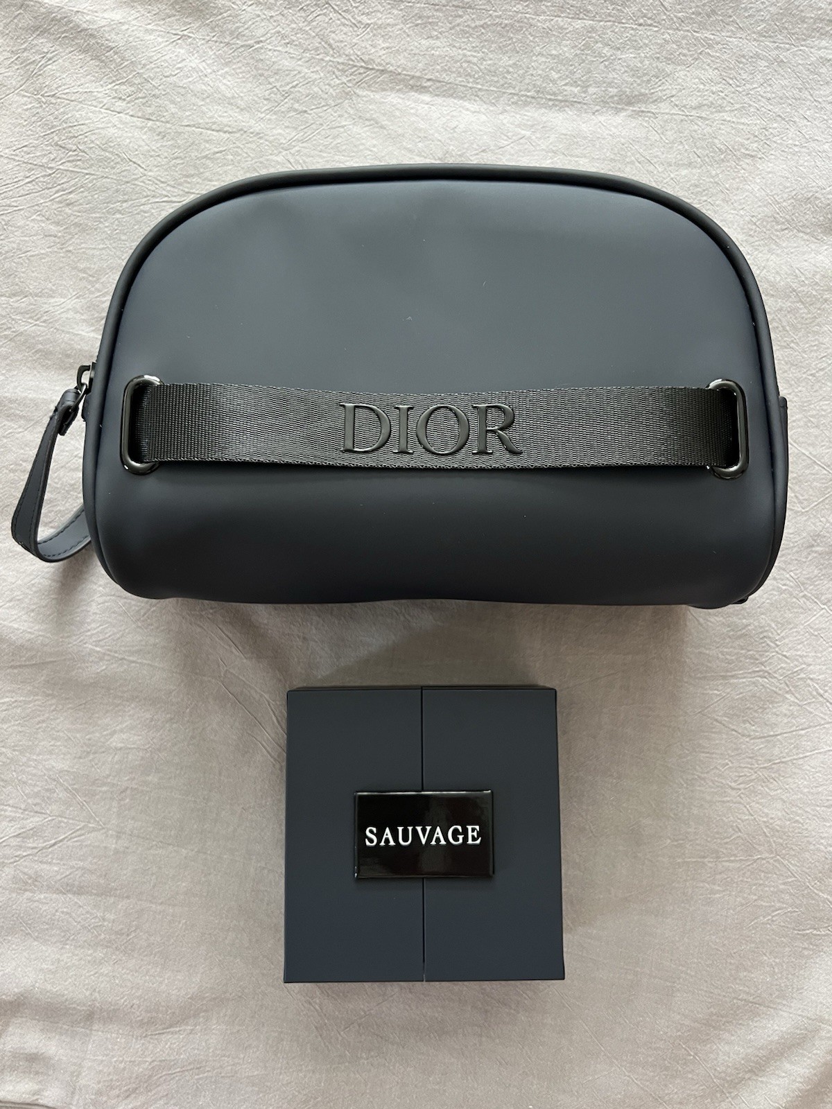 DIOR Sauvage Men EDP 0.34oz/10ml & Shower Gel 0.67 oz Travel Set NIB/ Pouch GBag