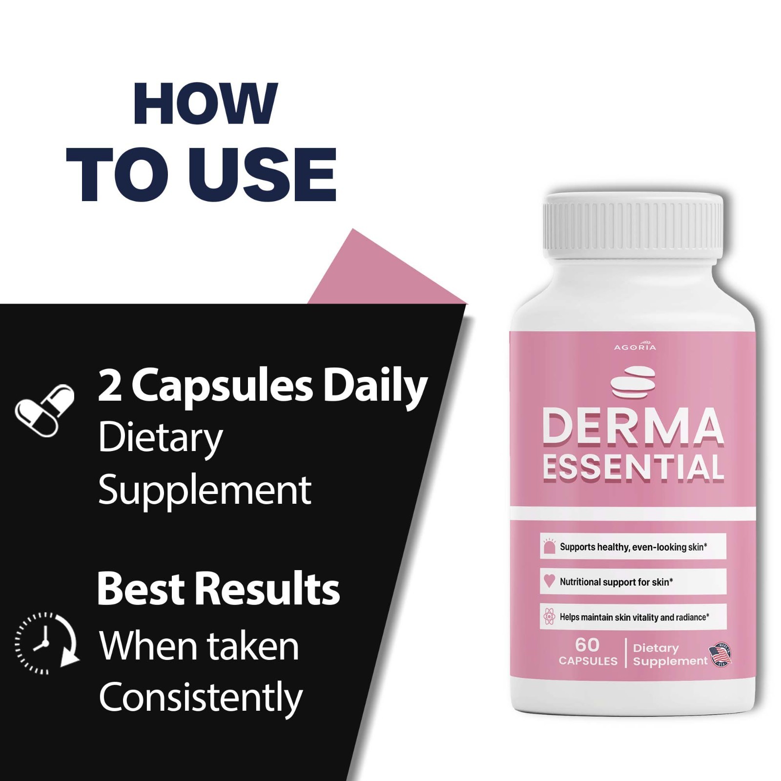 ( 4 Pack ) Derma Essential Capsules Premium Derma Essential for Skin Clarity