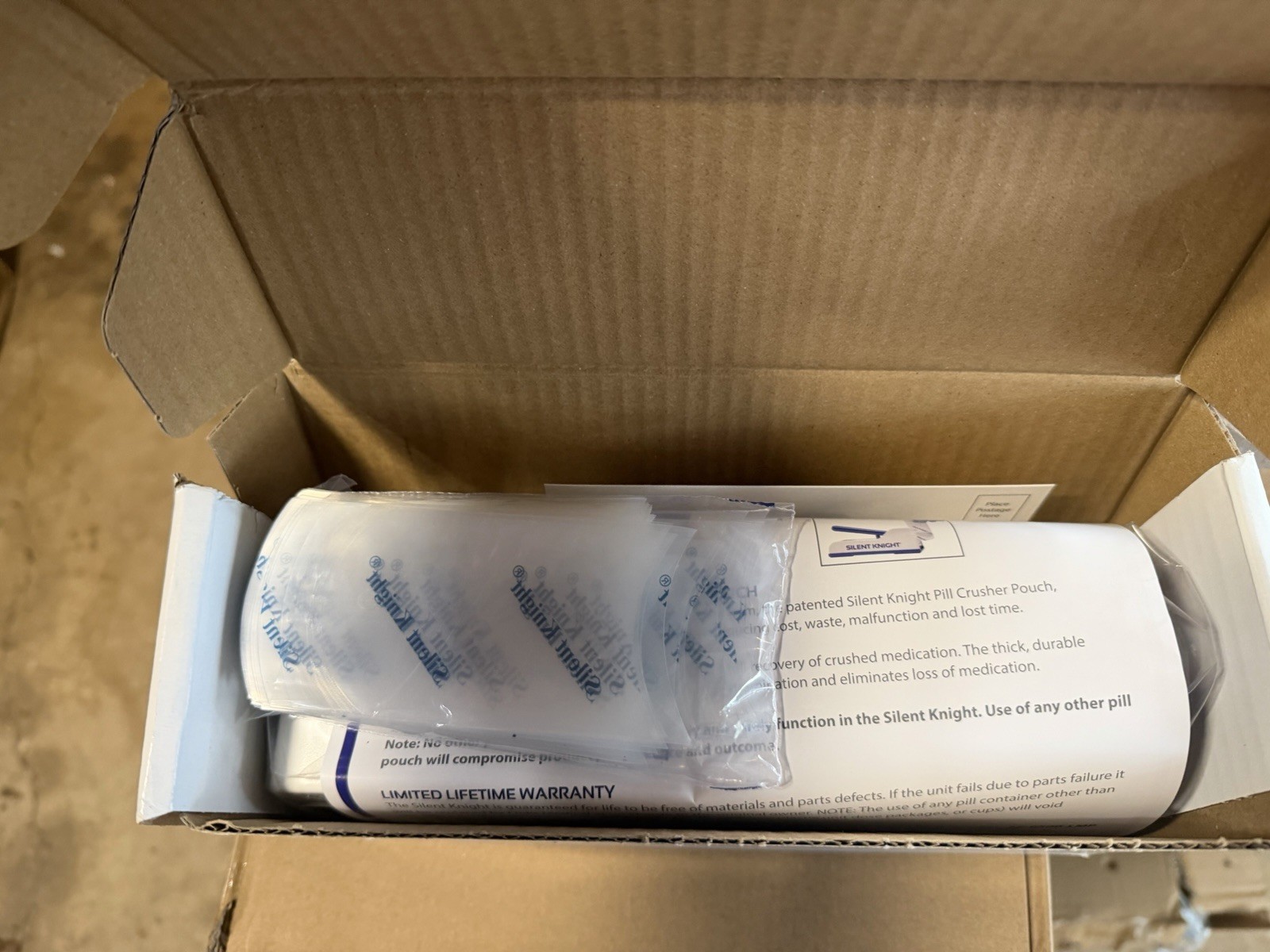 Silent Knight Poll Crusher with 100 Free Pouches – Brand New