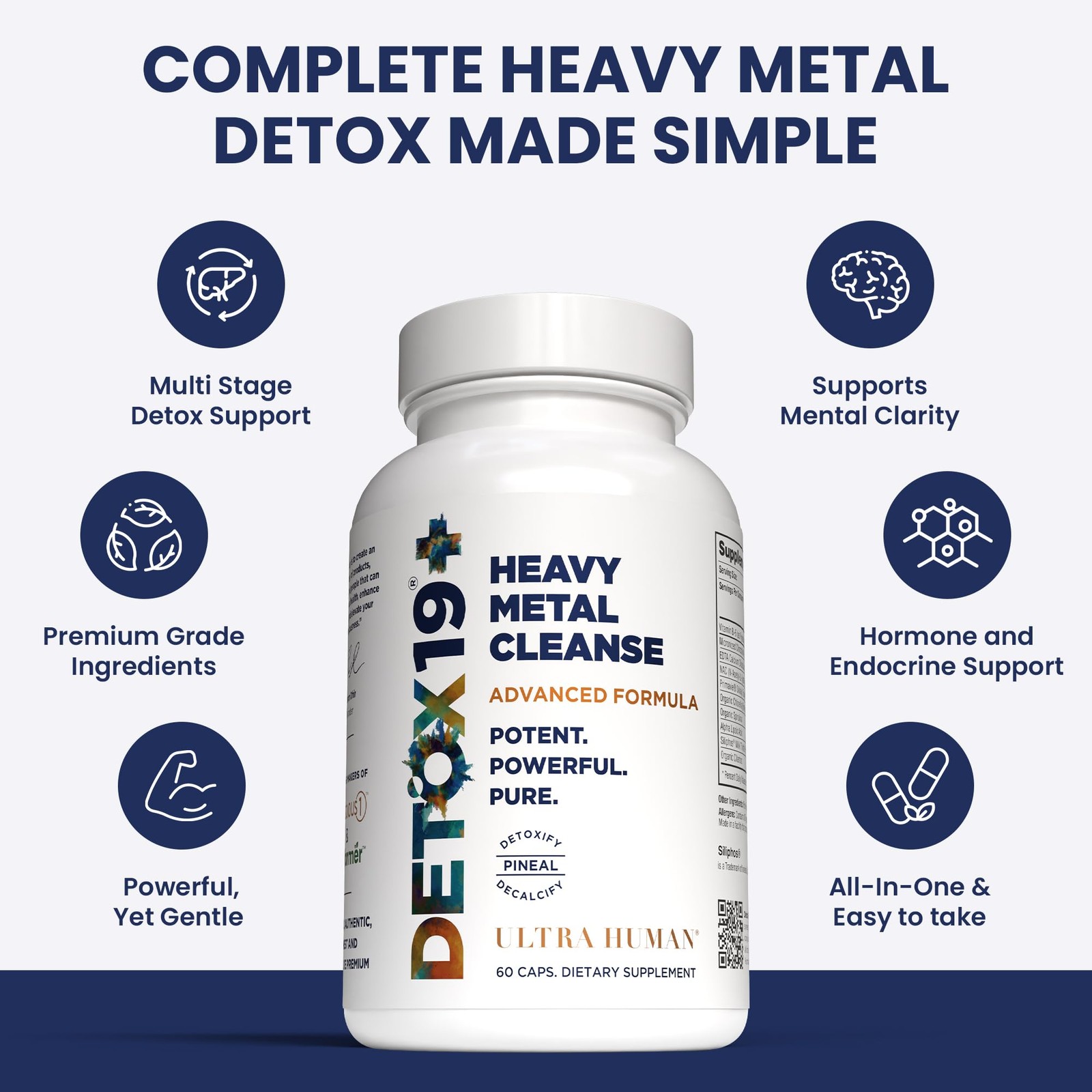 Ultra Human Daily Wellness Support – Heavy Metal Detox Cleanse, with Zeolite