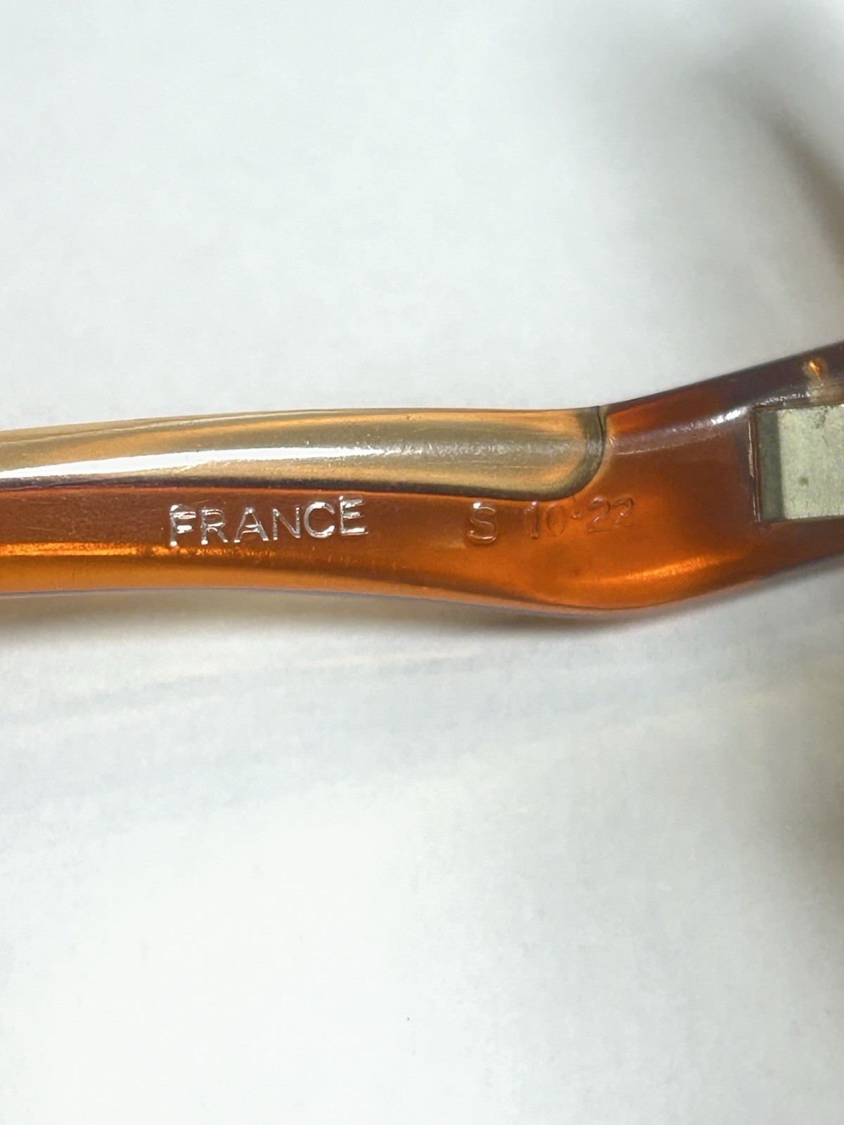 Vintage Loris Azzaro Paris Eyeglass Frames Oversized Amber Clear France NOS