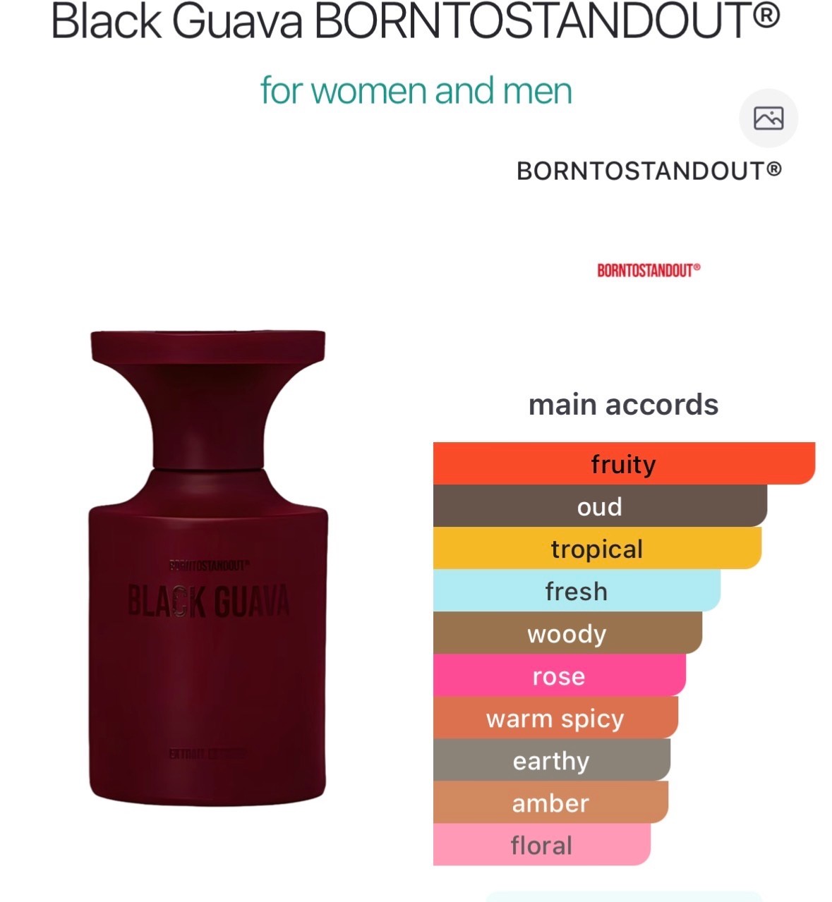 BorntoStandOut Black Guava 50ml Extrait de Parfum New In Box 100% Authentic