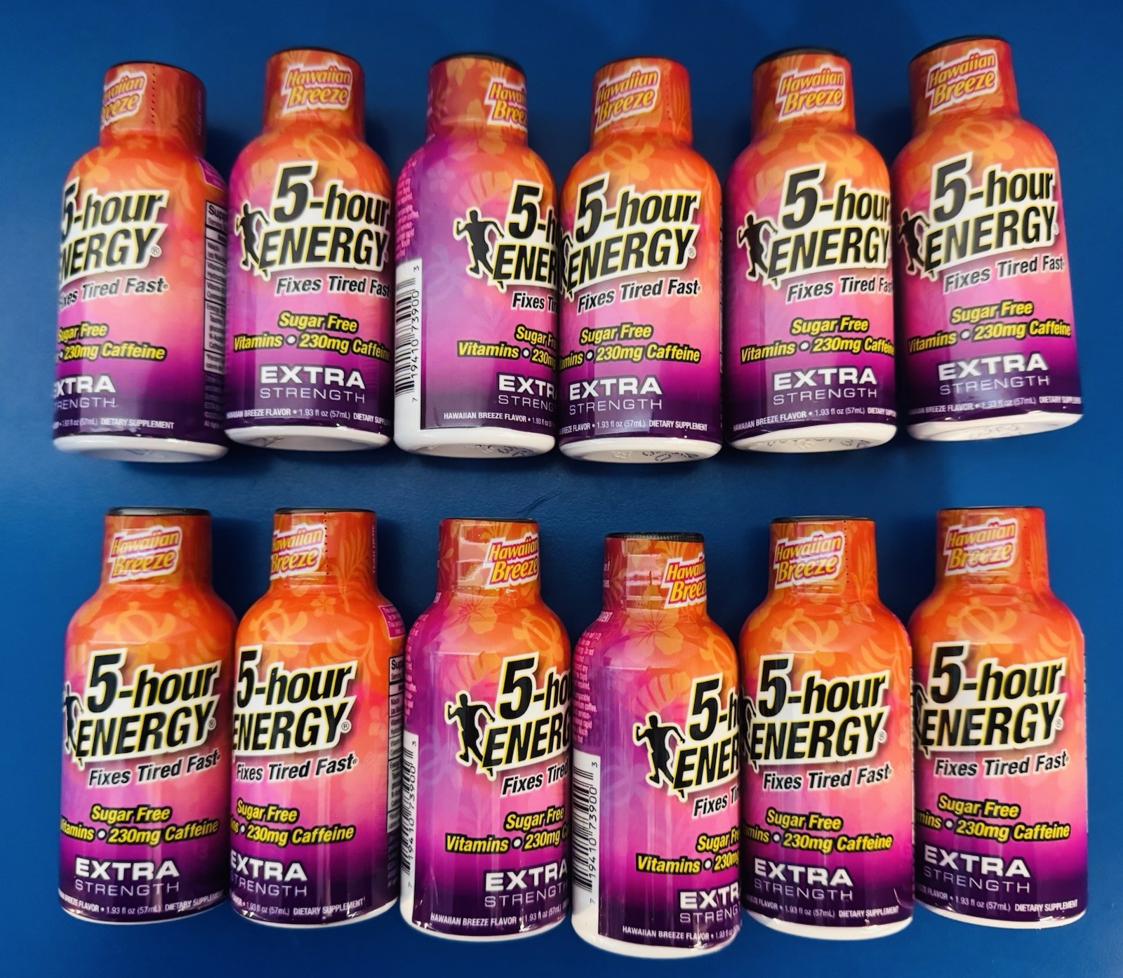(12) 5 Hour Energy Extra Strength Hawaian Breeze Bottles Bulk Lot BB: 01/2028