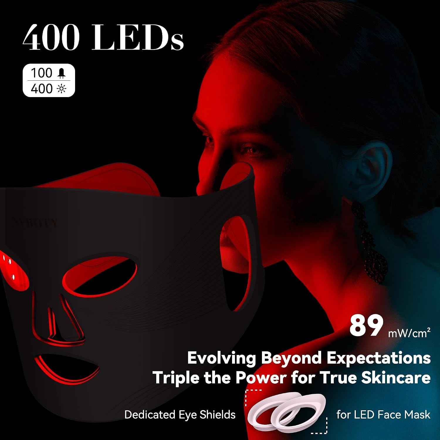 Advanced LED Face Mask with Infrared, Blue & Orange Light – Skin Rejuvenation