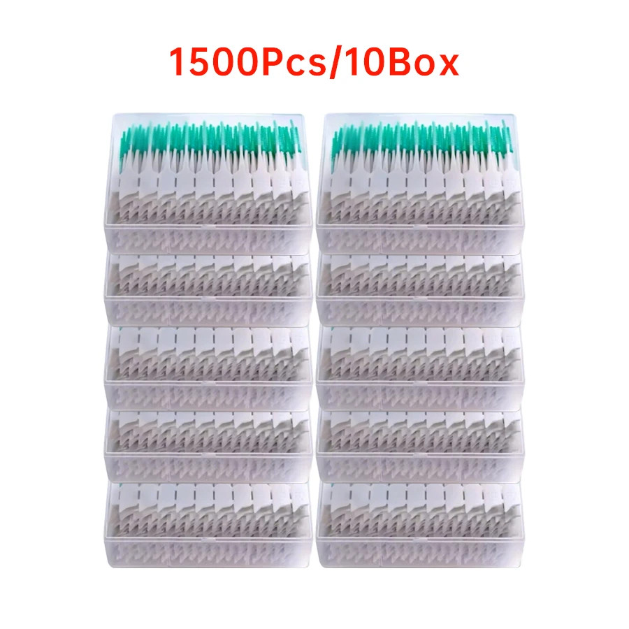 150pc Interdental Brush Soft Rubber Toothpick Teeth Cleaning Tool Oral Care Flos