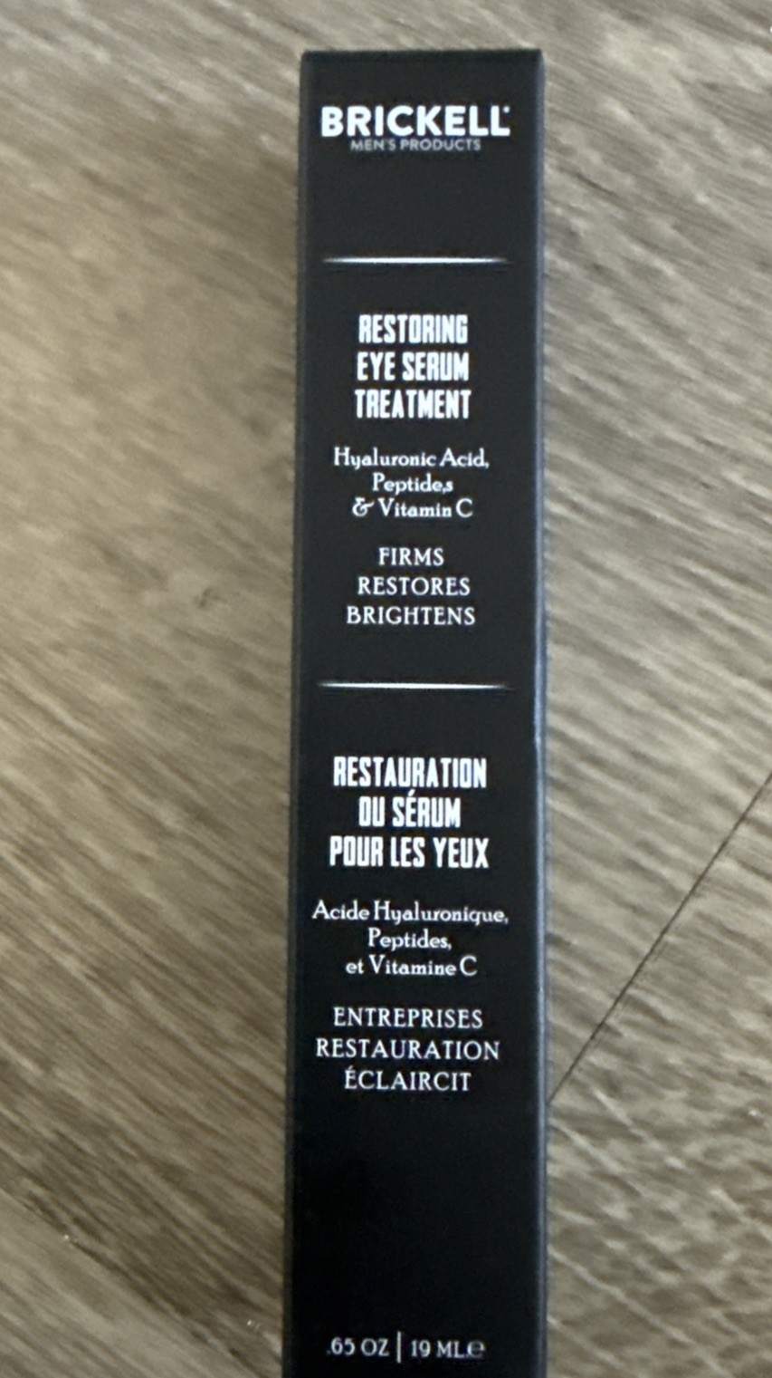 Brickell Men’s Restoring Eye Serum Treatment Natural Eye Gel to Firm Wrinkles