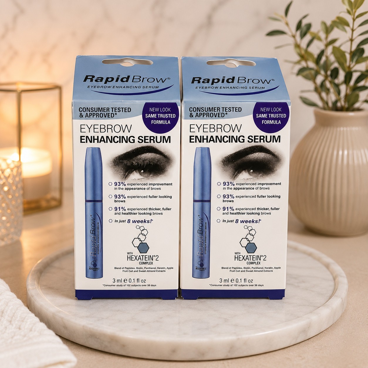 2x Rapid/Lash Eyelash & Eyebrow Enhancing Serum Enhancer Growth Conditioner 3ml!