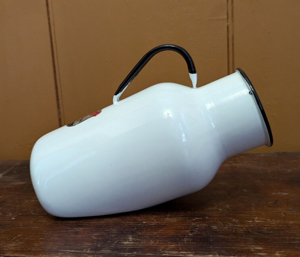 Vintage United States Stamping Enamel Ware Male Urinal Bed Pan Excellent Cond.