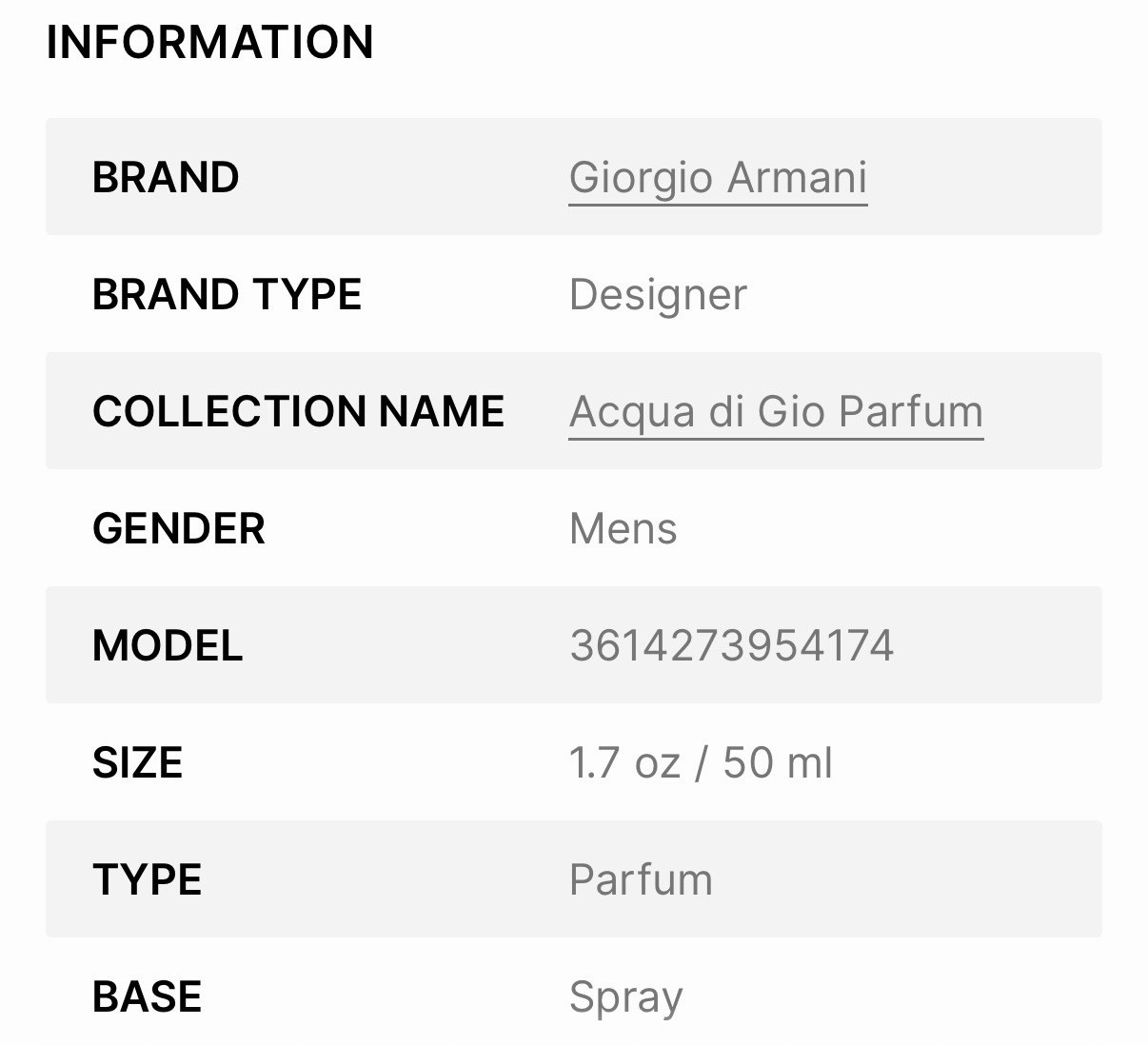 Giorgio Armani Acqua Di Gio Parfum Spray Refillable Regular Size 1 fl oz