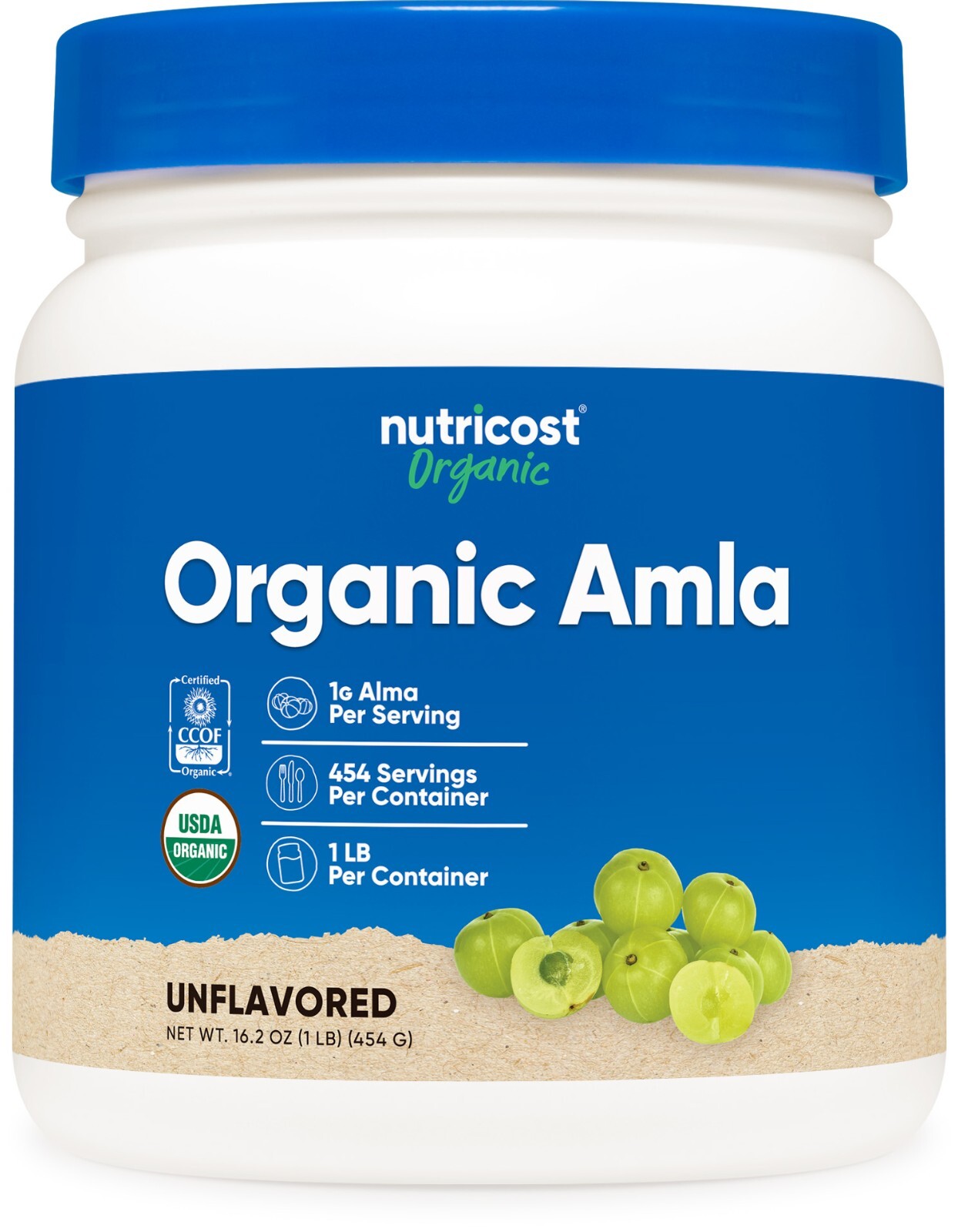 Nutricost Organic Amla Powder 1 Pound (Unflavored) 1 G per serving