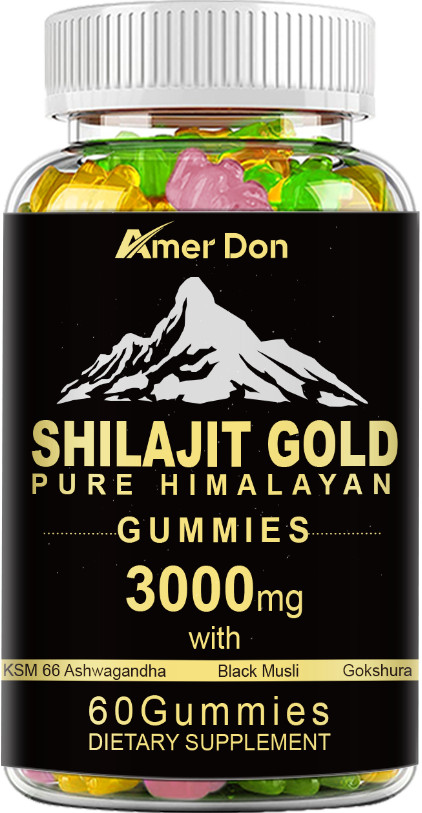 Himalayan Shilajit GOLD Gummies, Organic, Extremely Potent 3000 mg, Fulvic Acid