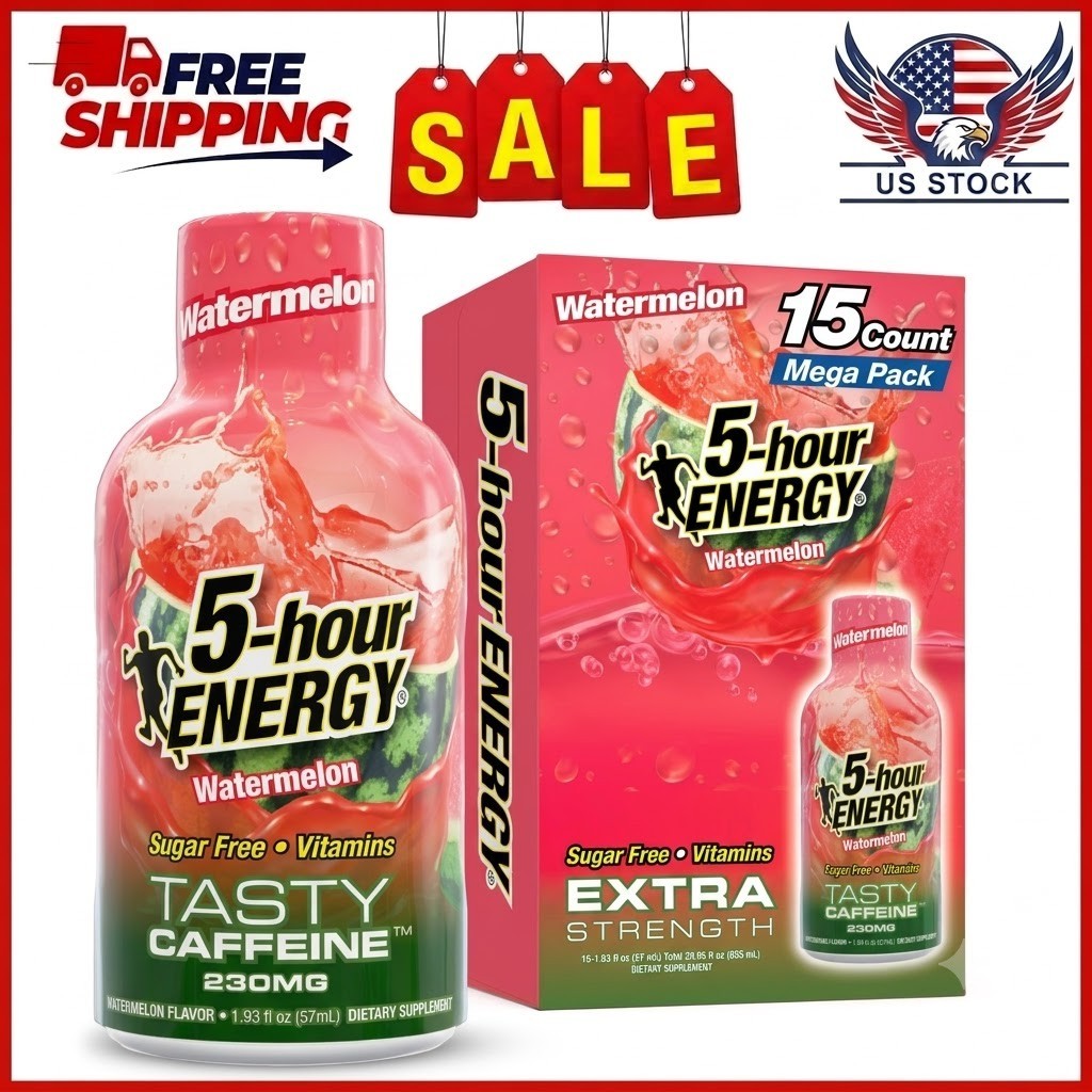 5-hour ENERGY Shot Extra Strength Watermelon Energy Drinks 1.93 fl oz 15ct