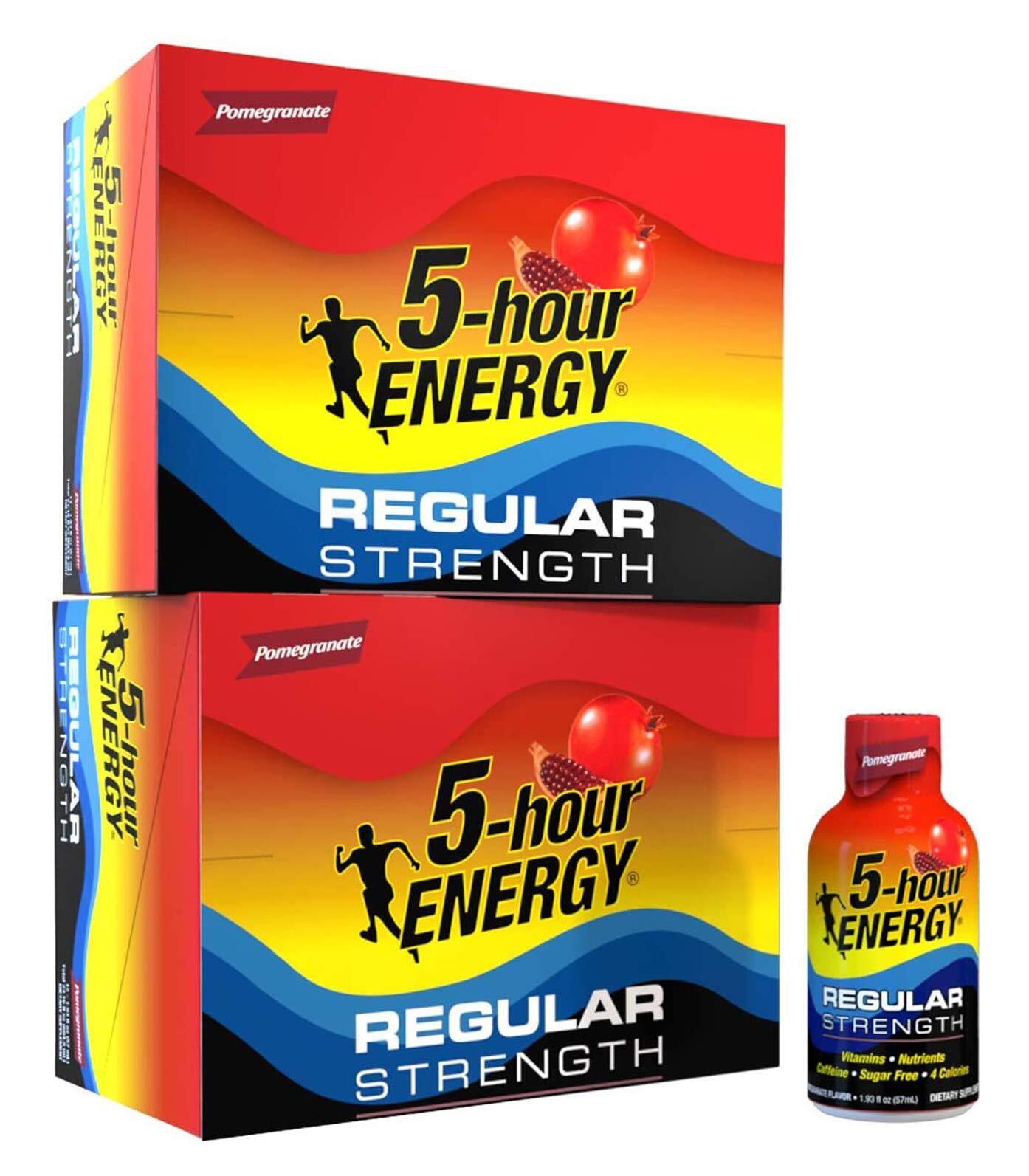 5-hour ENERGY Shot, Regular Strength Pomegranate, 1.93 Ounce, 24 Count