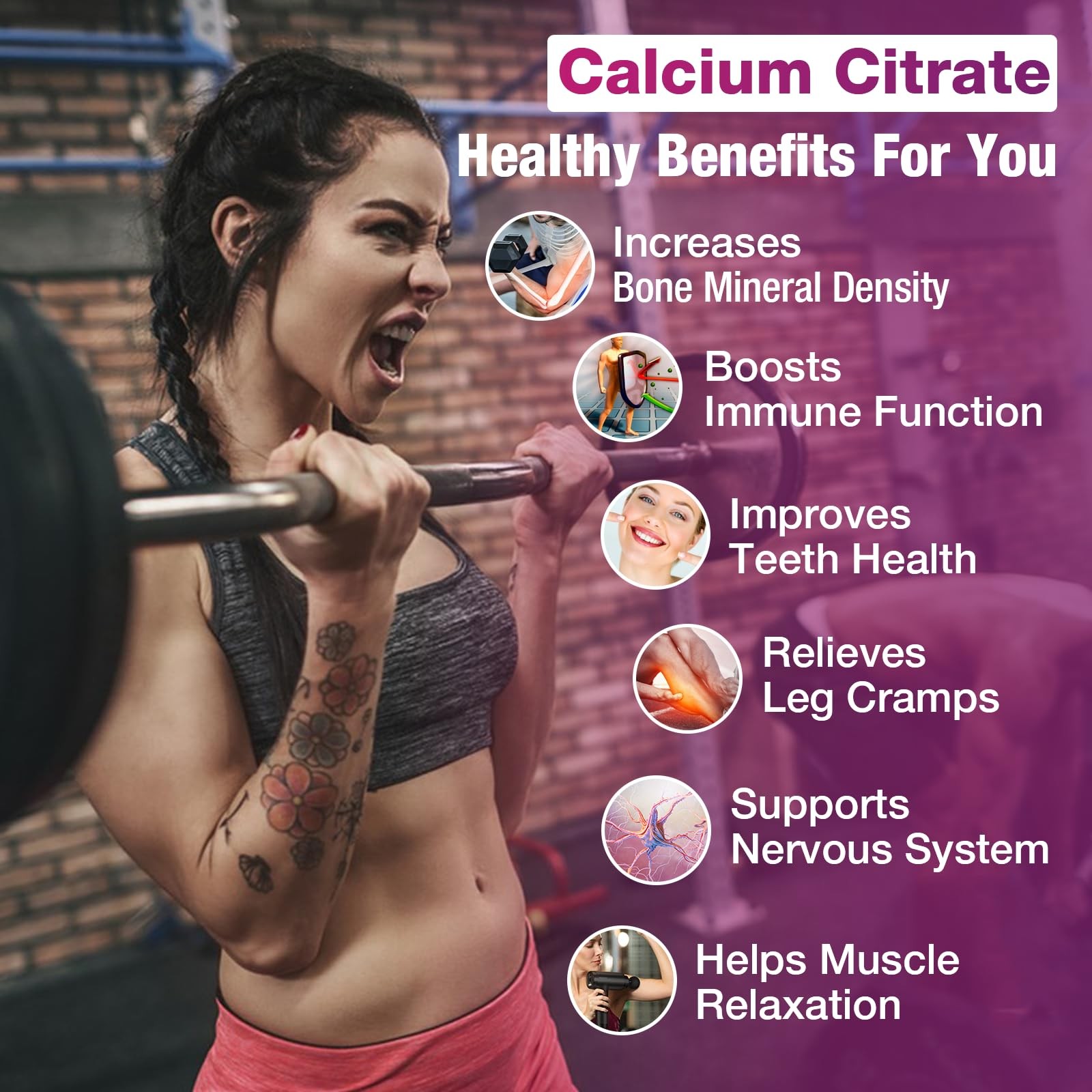 2 Pack Calcium Citrate Gummies – 1000mg per Serving – Supports Bone & Teeth H…
