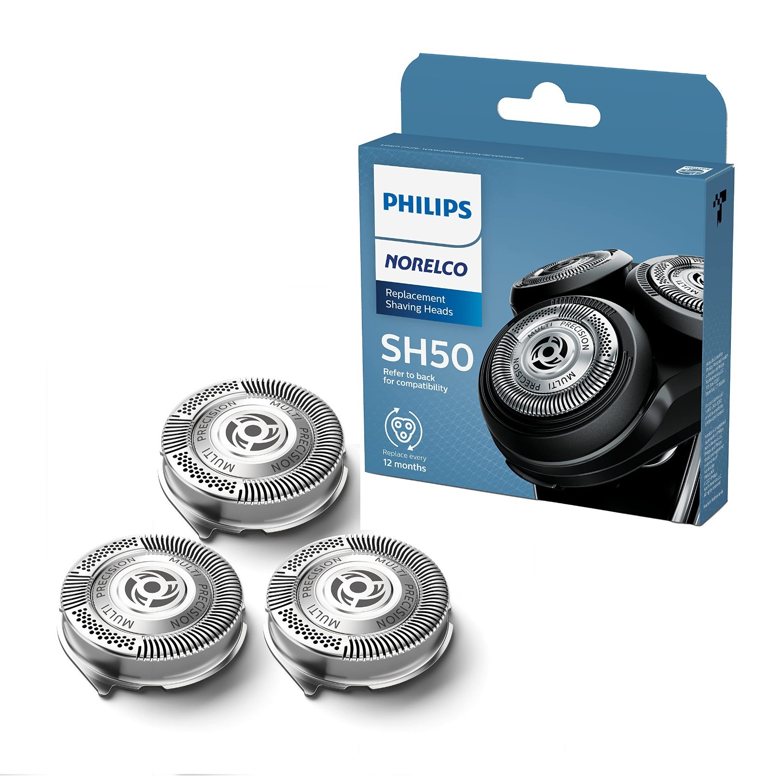 Genuine Shaving Heads for Philips Norelco Series 5000 & 6000 – 3 Pack, Self-Shar