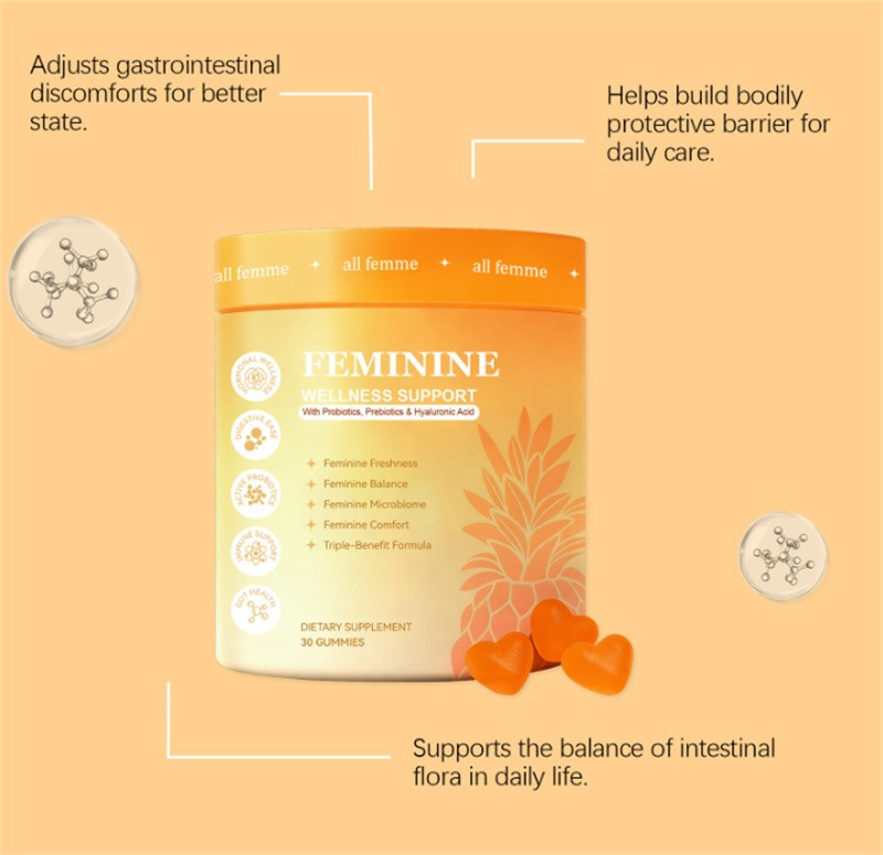 Flora Plus Gummies, Advanced Vaginal Support, Vaginal Health Gummies, Ph Balance