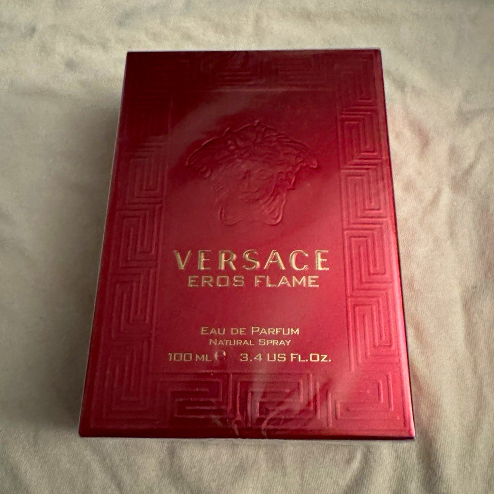 Versace Eros Flame Eau de Parfum Spray, Regular Size 3.4 fl oz / 100 mL